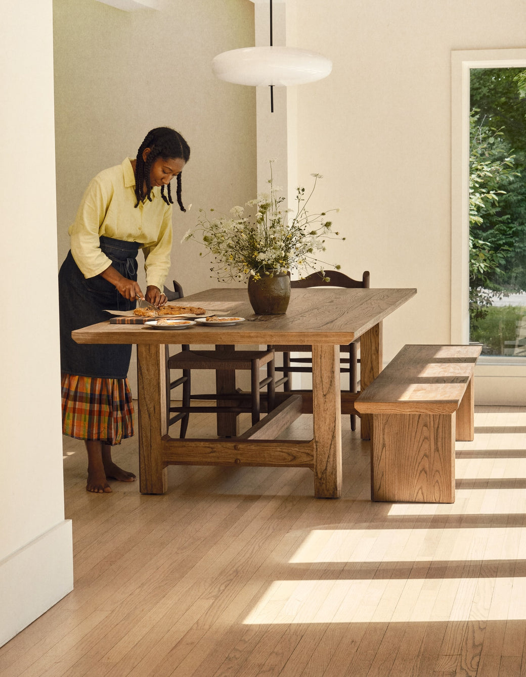 Meadow Dining Table, Seats 8-10 People, Country Elm