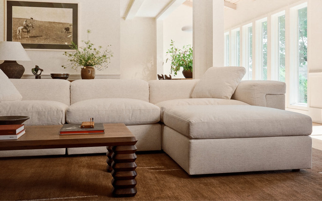 Saddle 4-Piece Modular Sectional, Nomad Snow