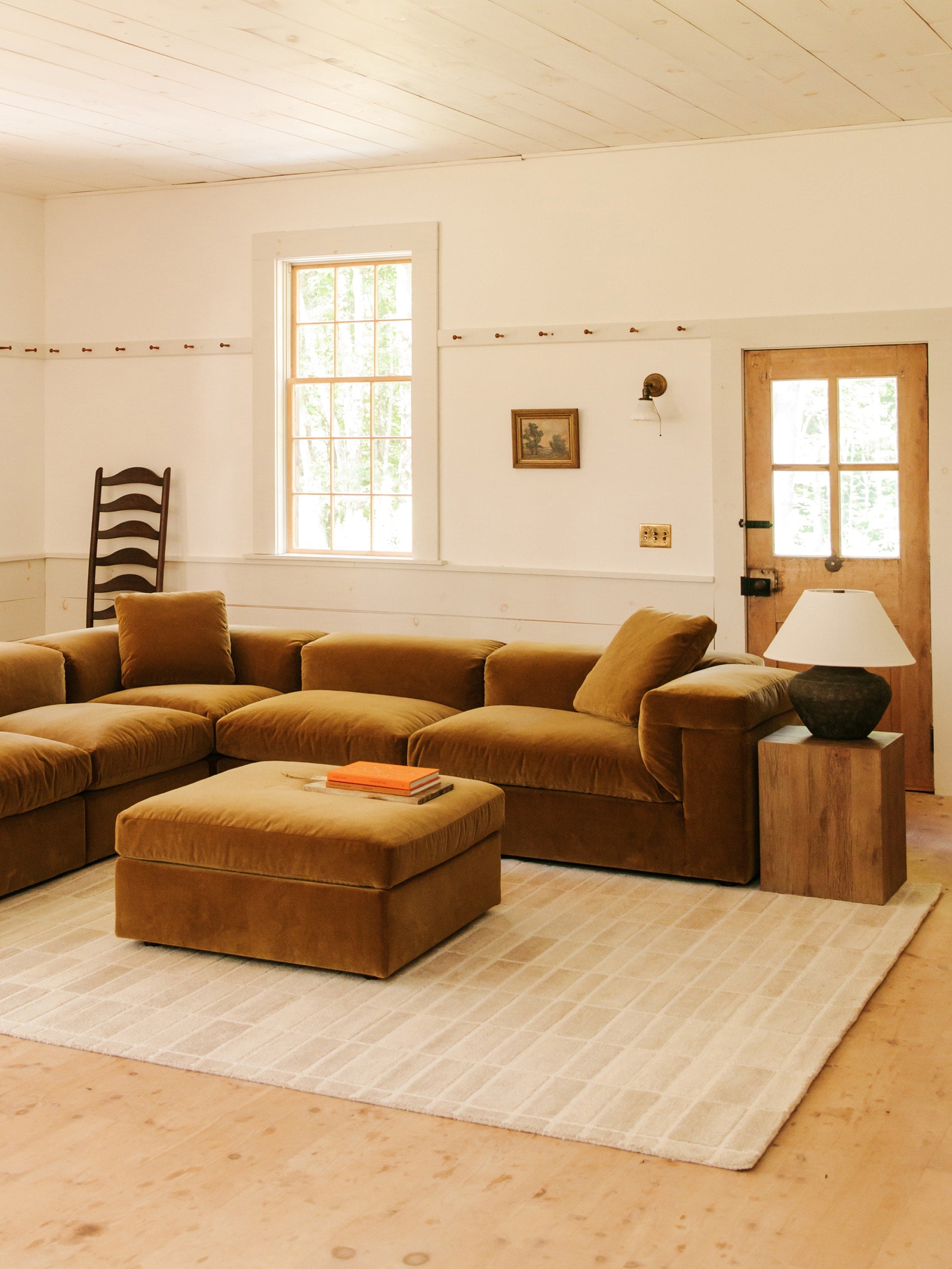 Saddle 4-Piece Modular Sectional, Gold