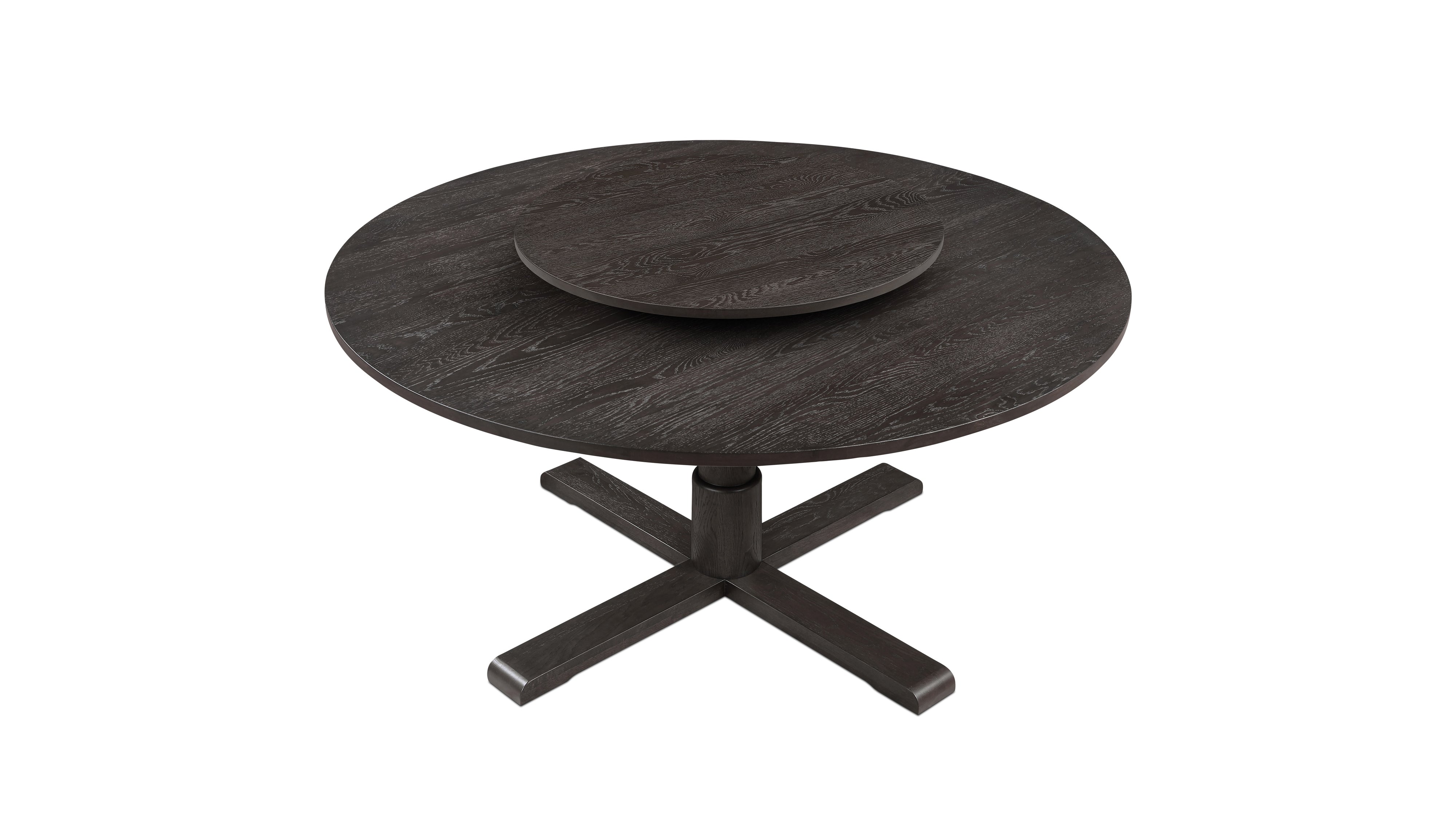 Mill Lazy Susan, Dark Brown Oak