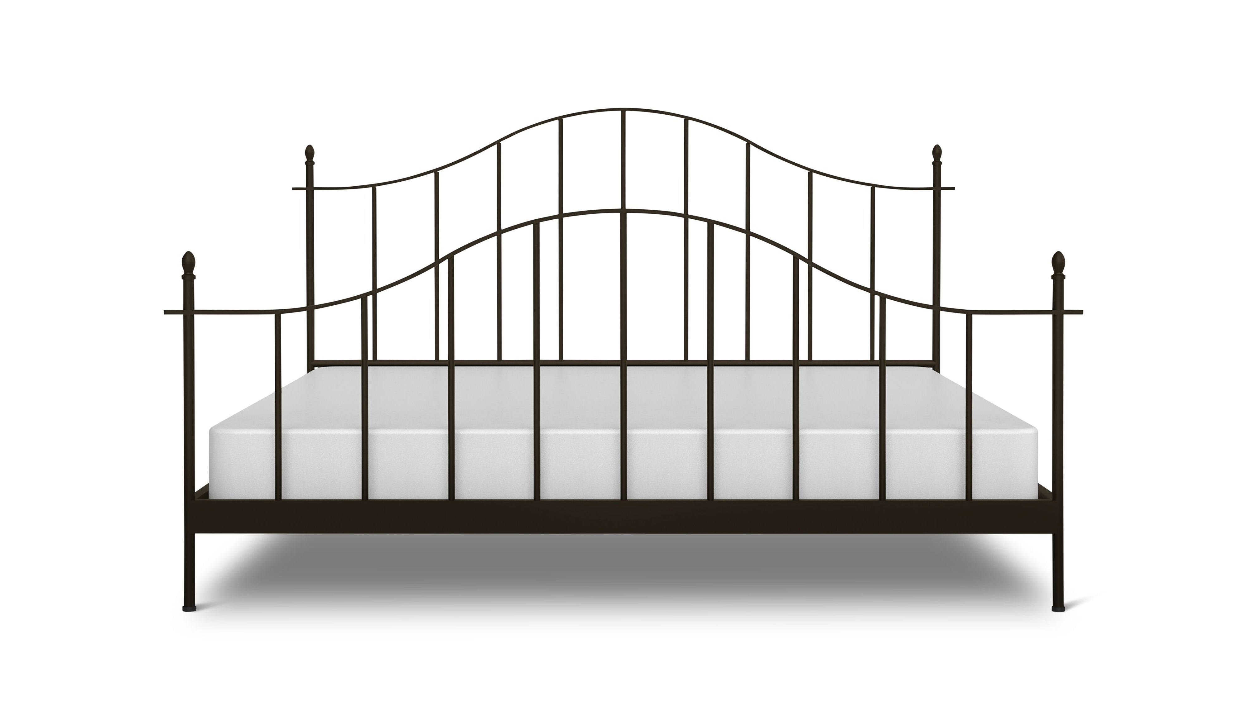 Windsor Bed, King, Aged Iron