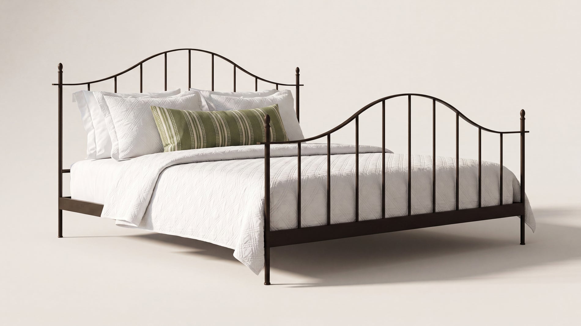 Windsor Bed, Queen, Aged Iron_image