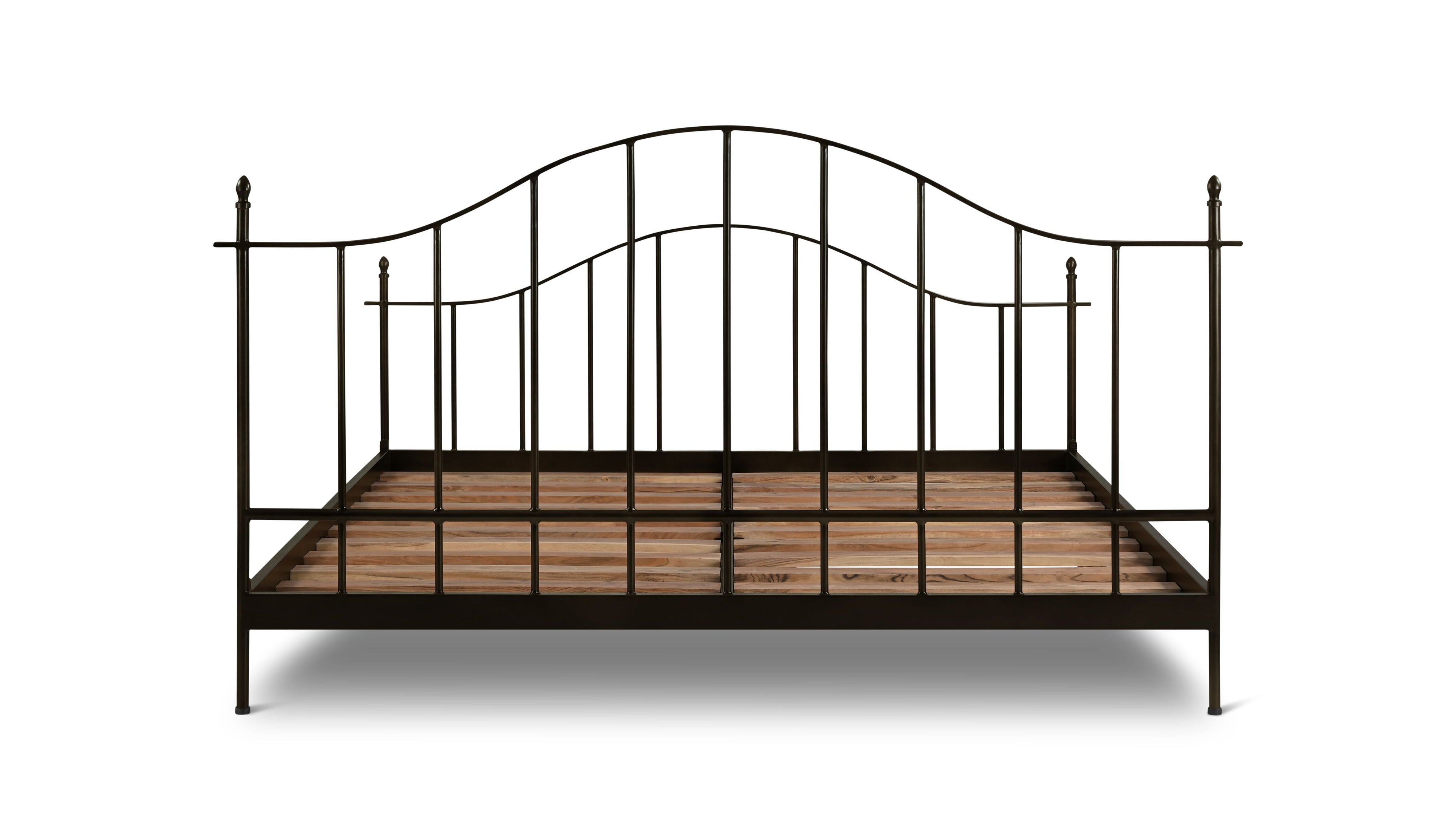 Windsor Bed, Queen, Aged Iron