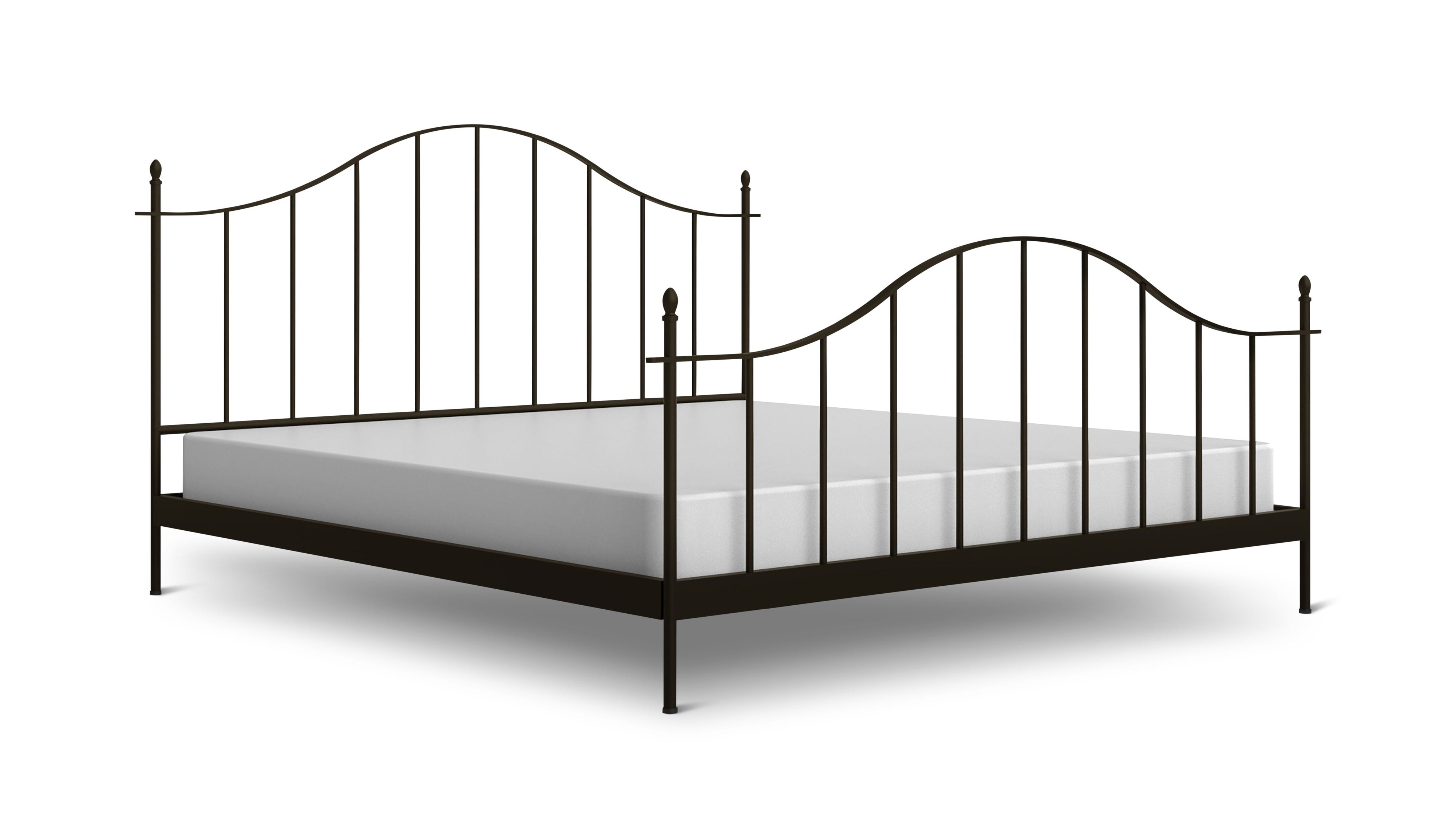 Windsor Bed, Queen, Aged Iron