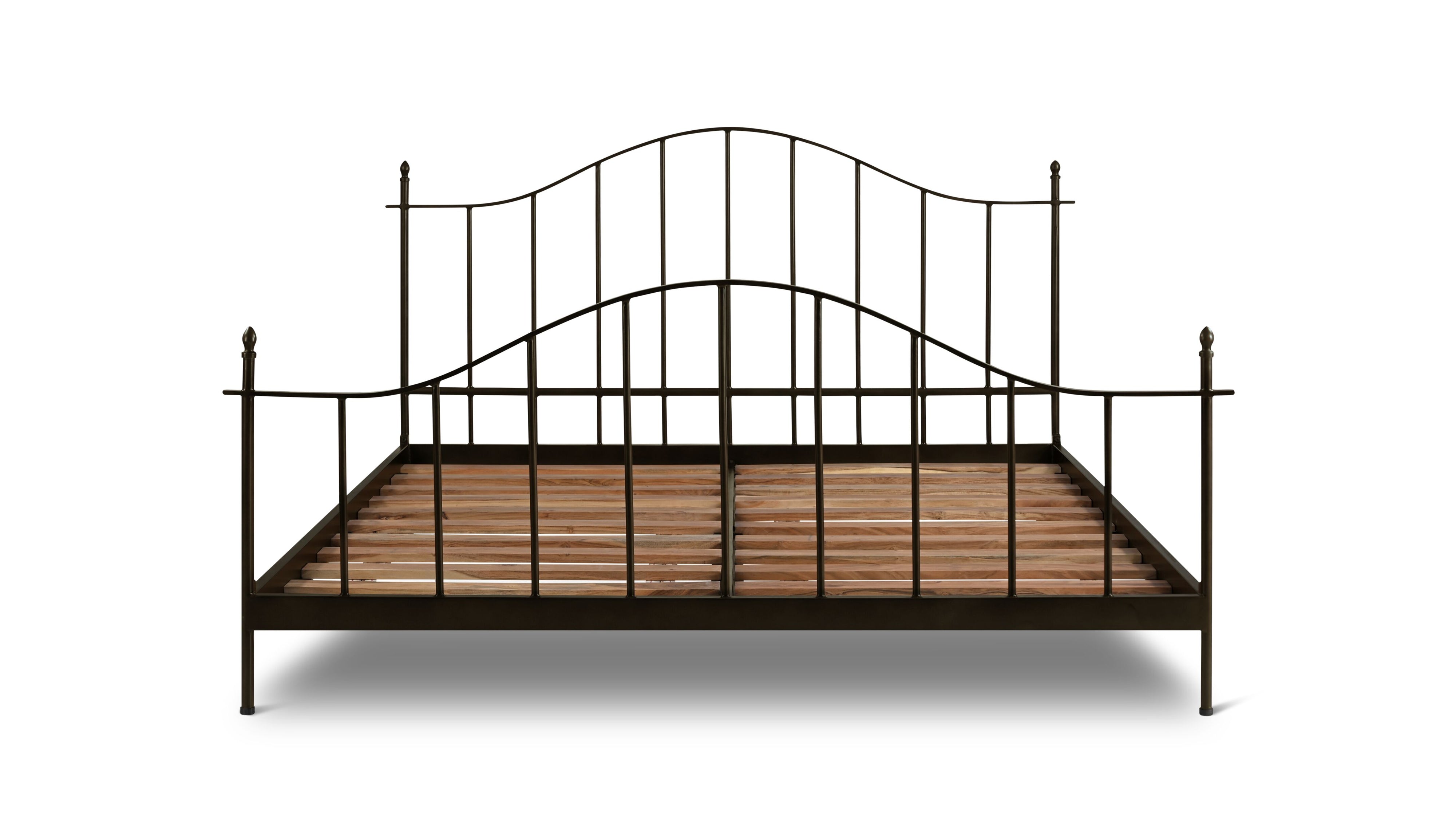 Windsor Bed, Queen, Aged Iron