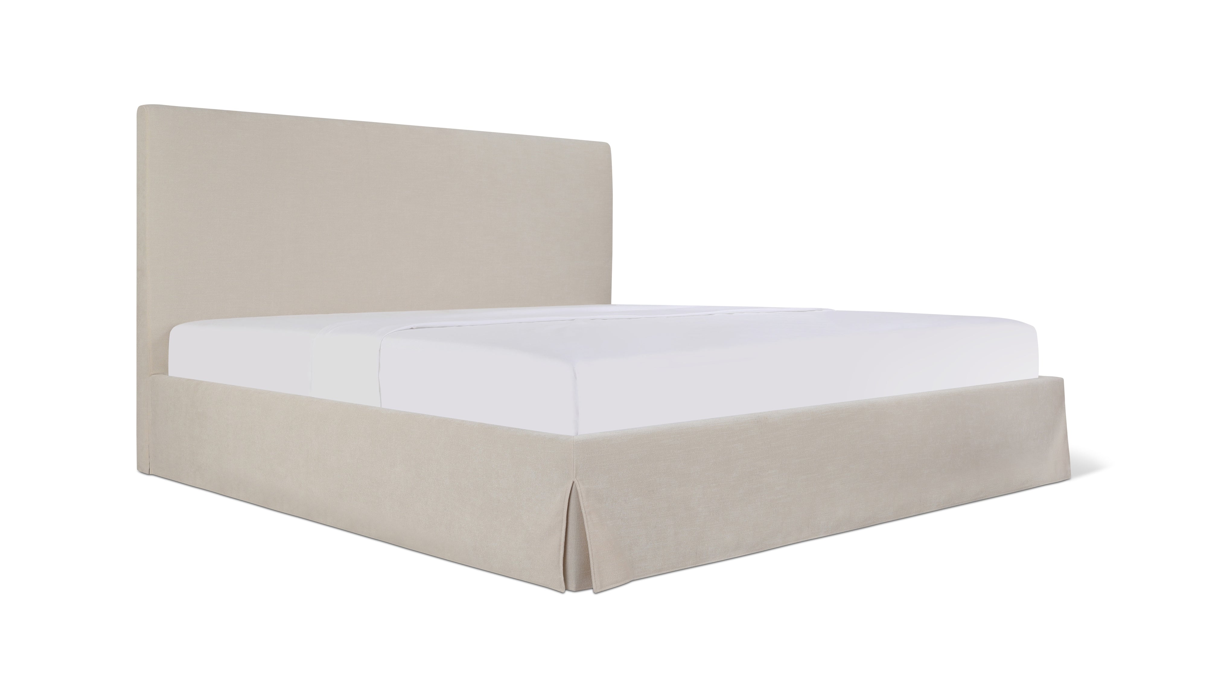 Vale Storage Bed, King, Alabaster