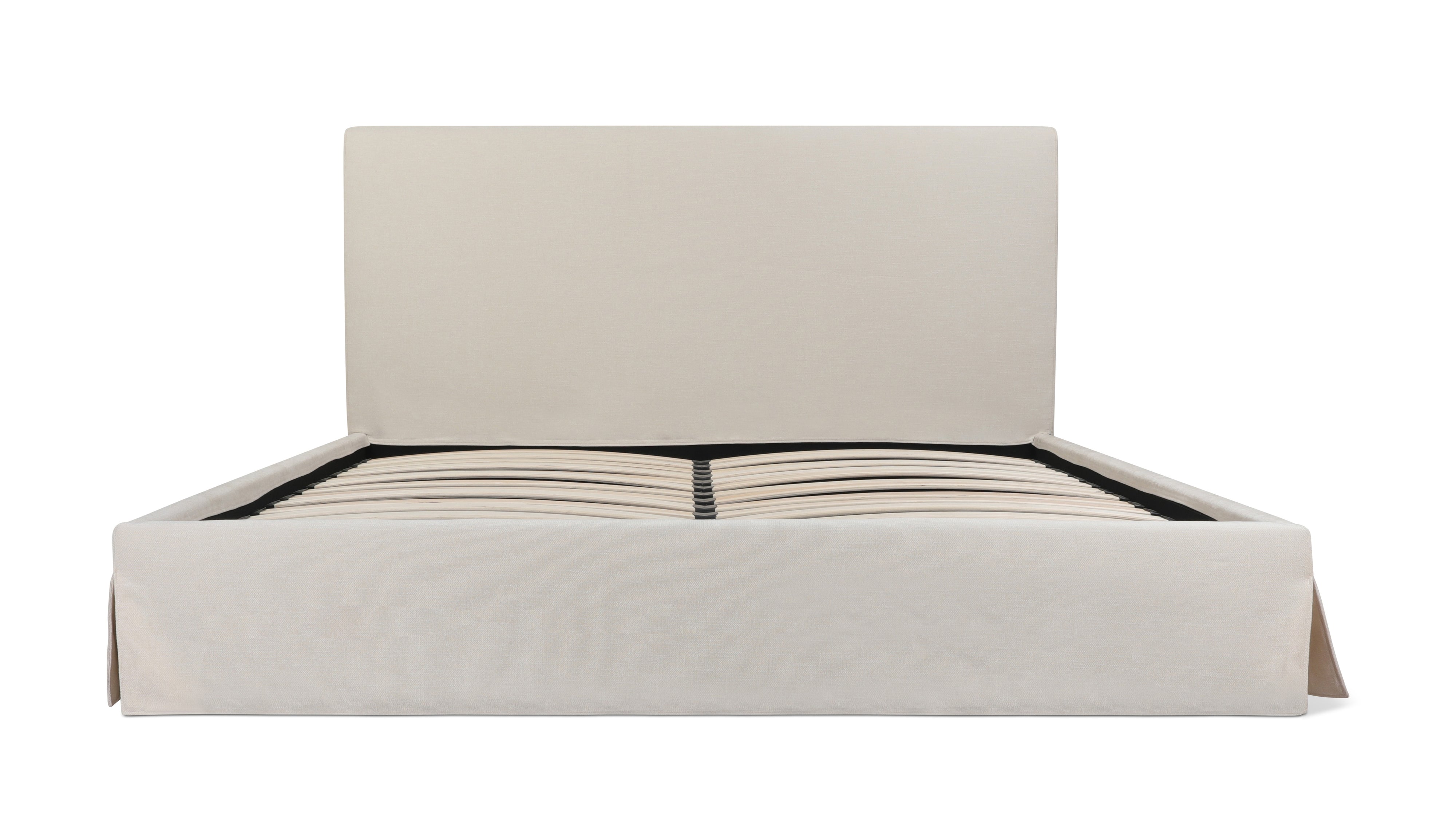 Vale Storage Bed, King, Alabaster