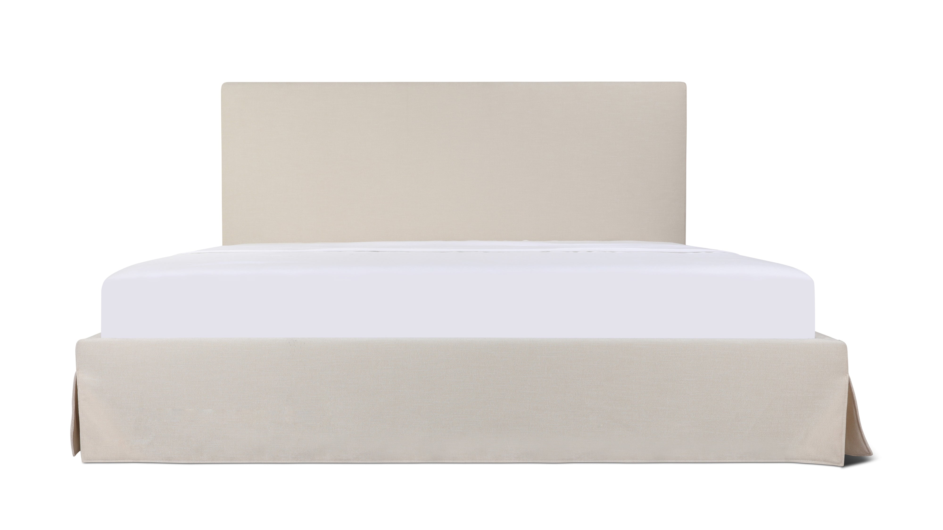 Vale Storage Bed, King, Alabaster