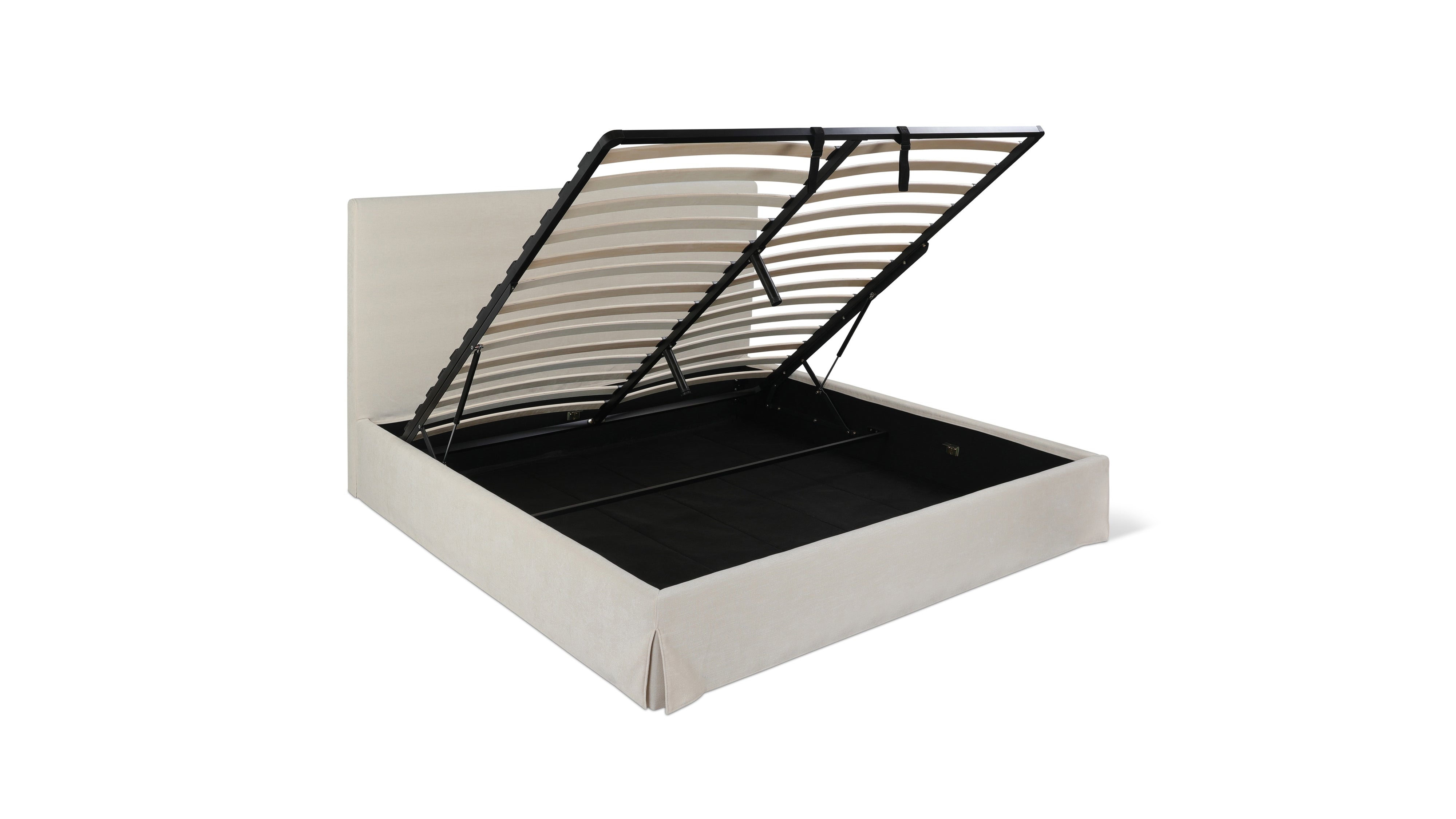 Vale Storage Bed, Queen, Alabaster