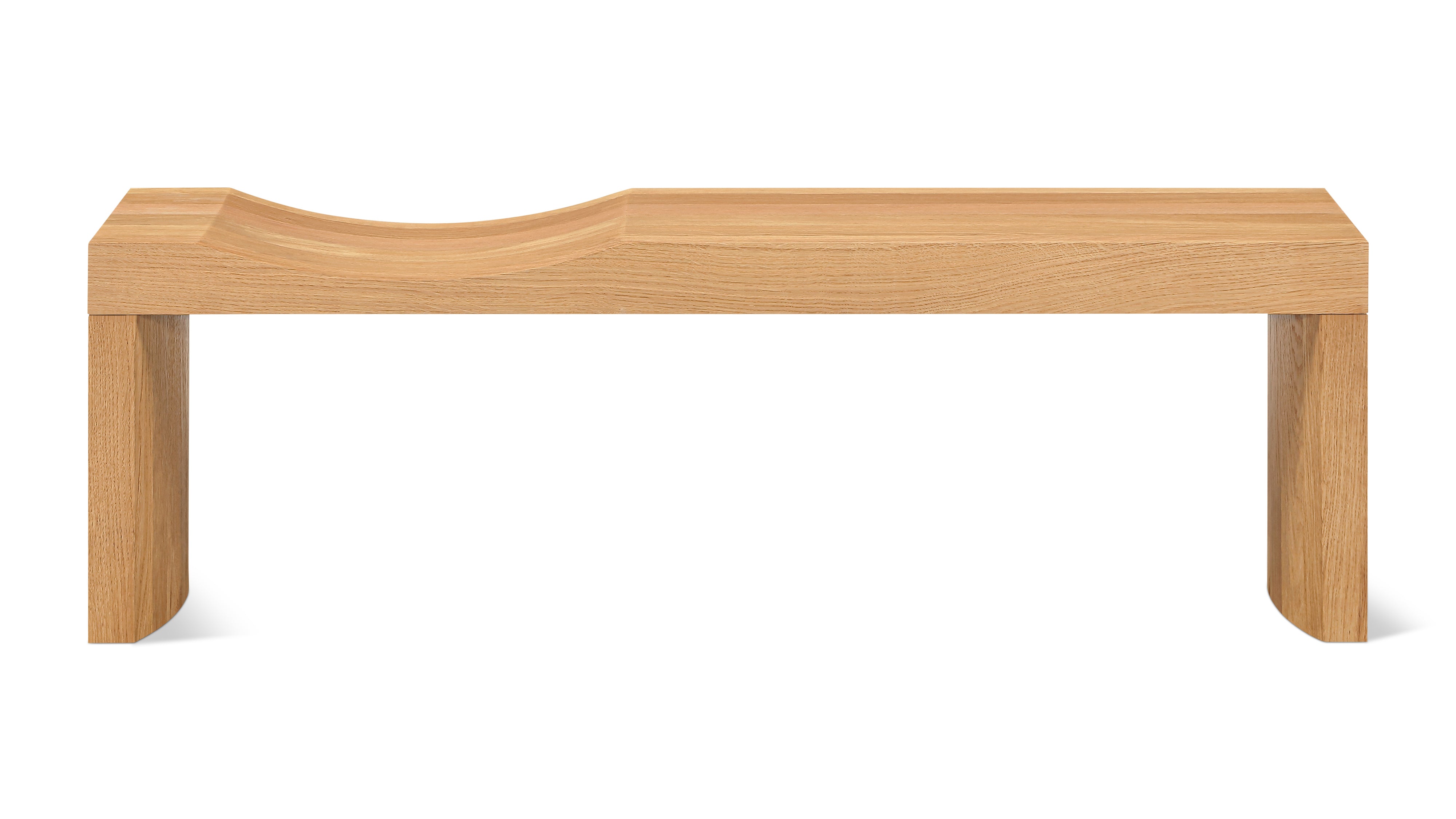 Hollow Bench, Seats 2, Natural Oak