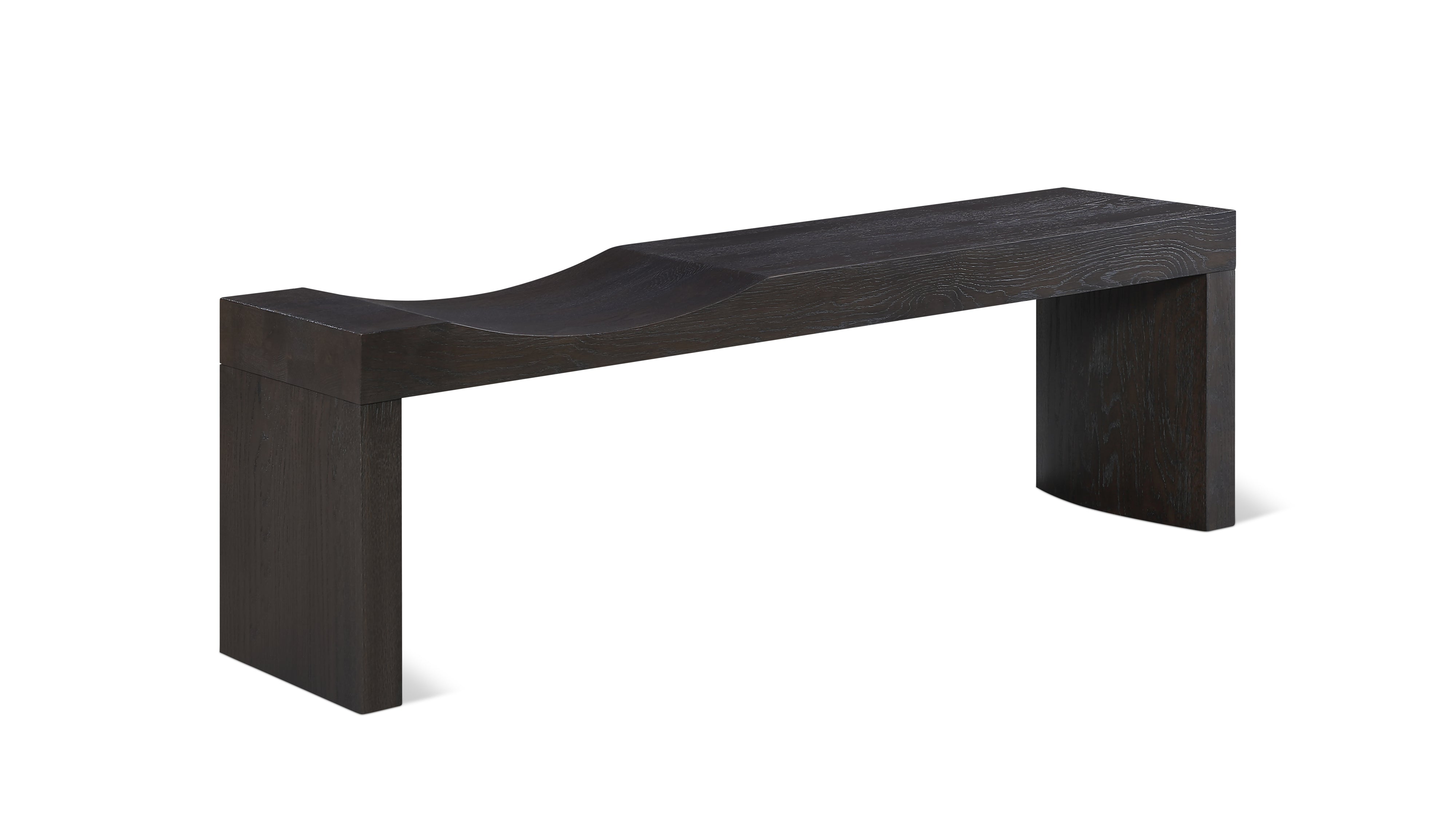 Hollow Bench, Seats 2, Dark Brown Oak