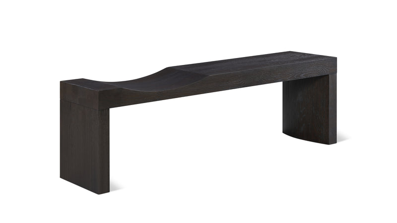 Hollow Bench, Seats 2, Dark Brown Oak