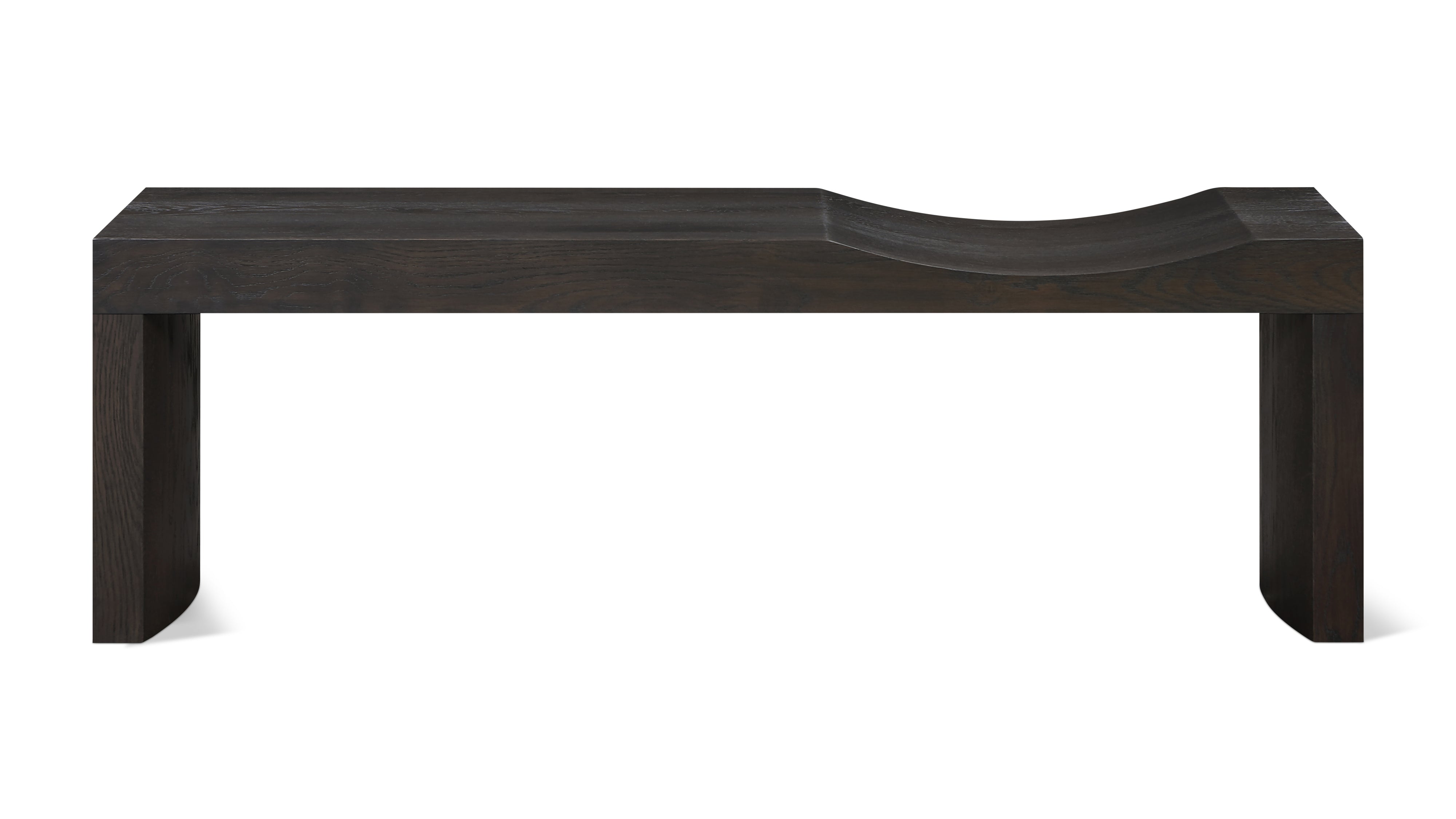 Hollow Bench, Seats 2, Dark Brown Oak