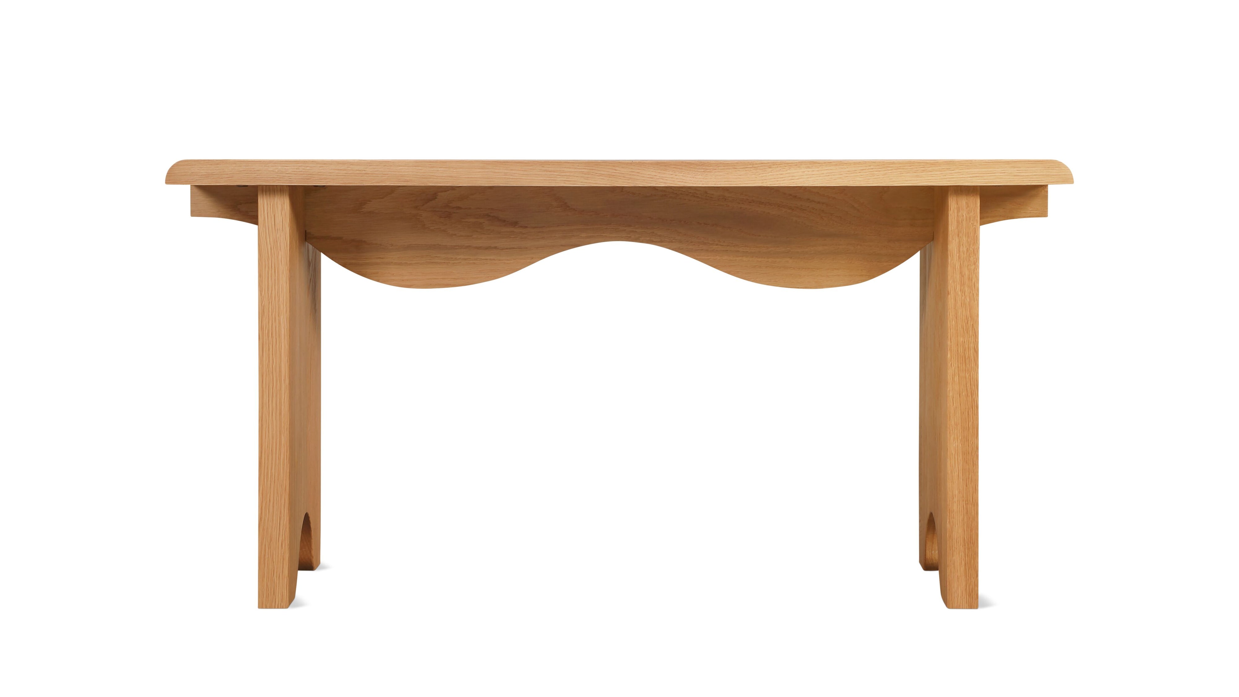 Bowtie Bench, Seats 2, Natural Oak