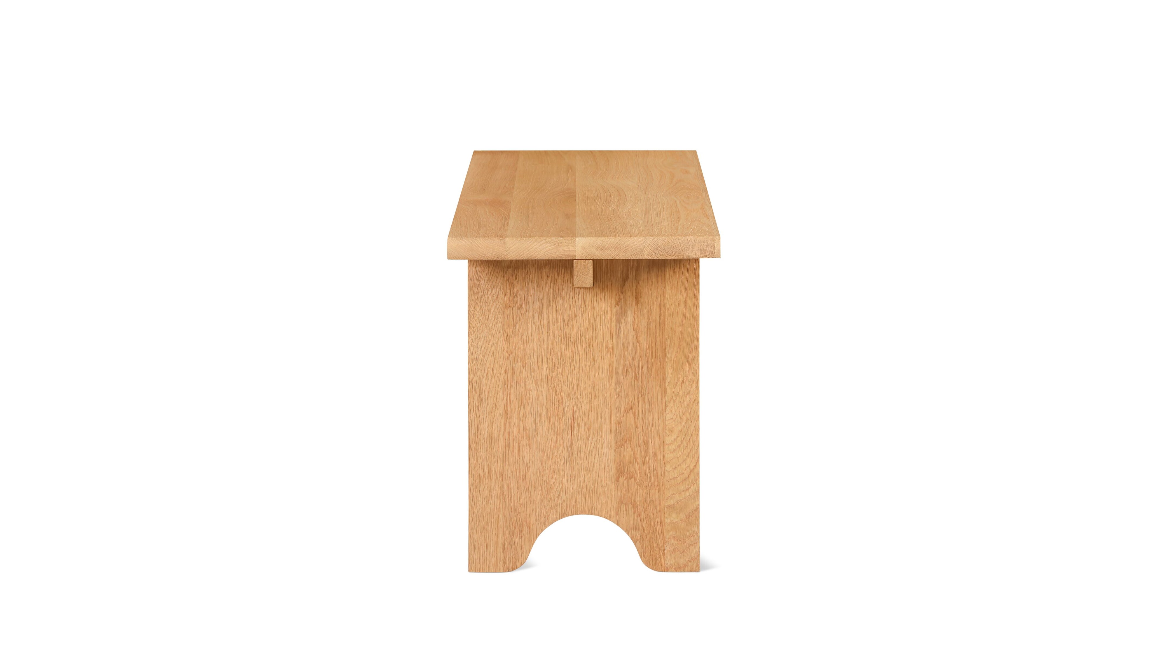 Bowtie Bench, Seats 2, Natural Oak
