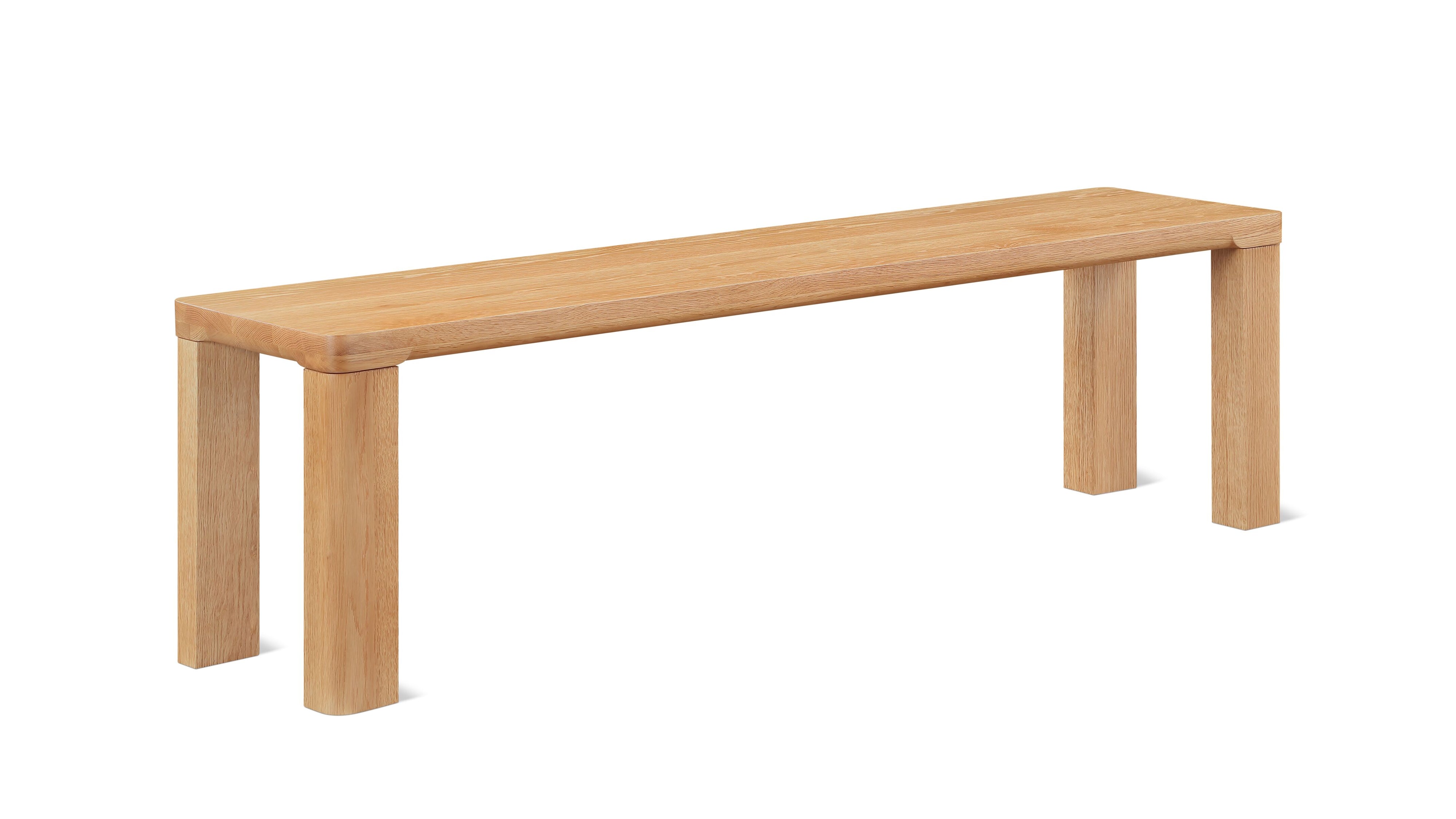 Foundry Bench, Seats 3, Natural Oak