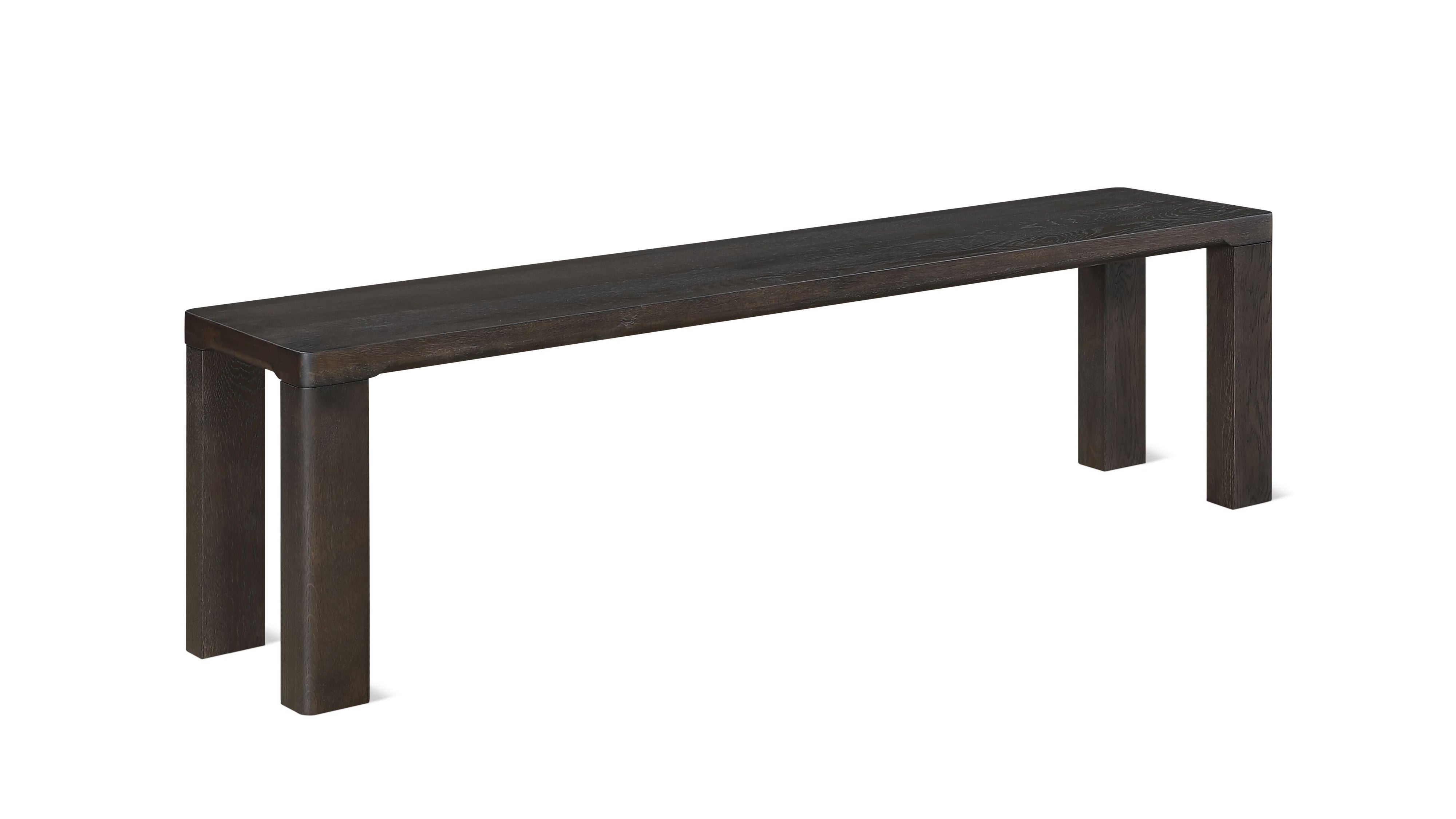 Foundry Bench, Seats 3, Dark Brown Oak
