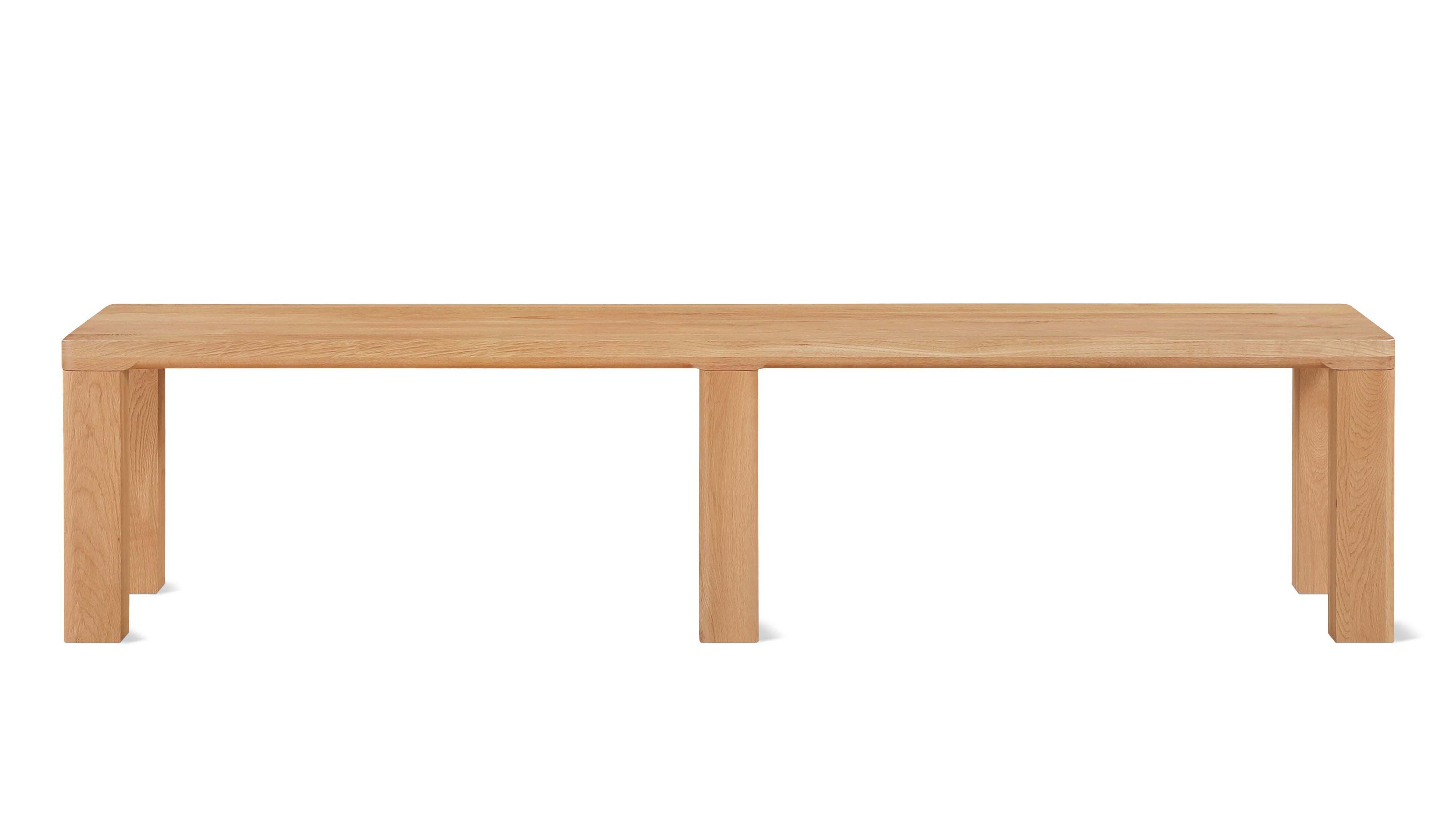 Foundry Bench, Seats 4, Natural Oak