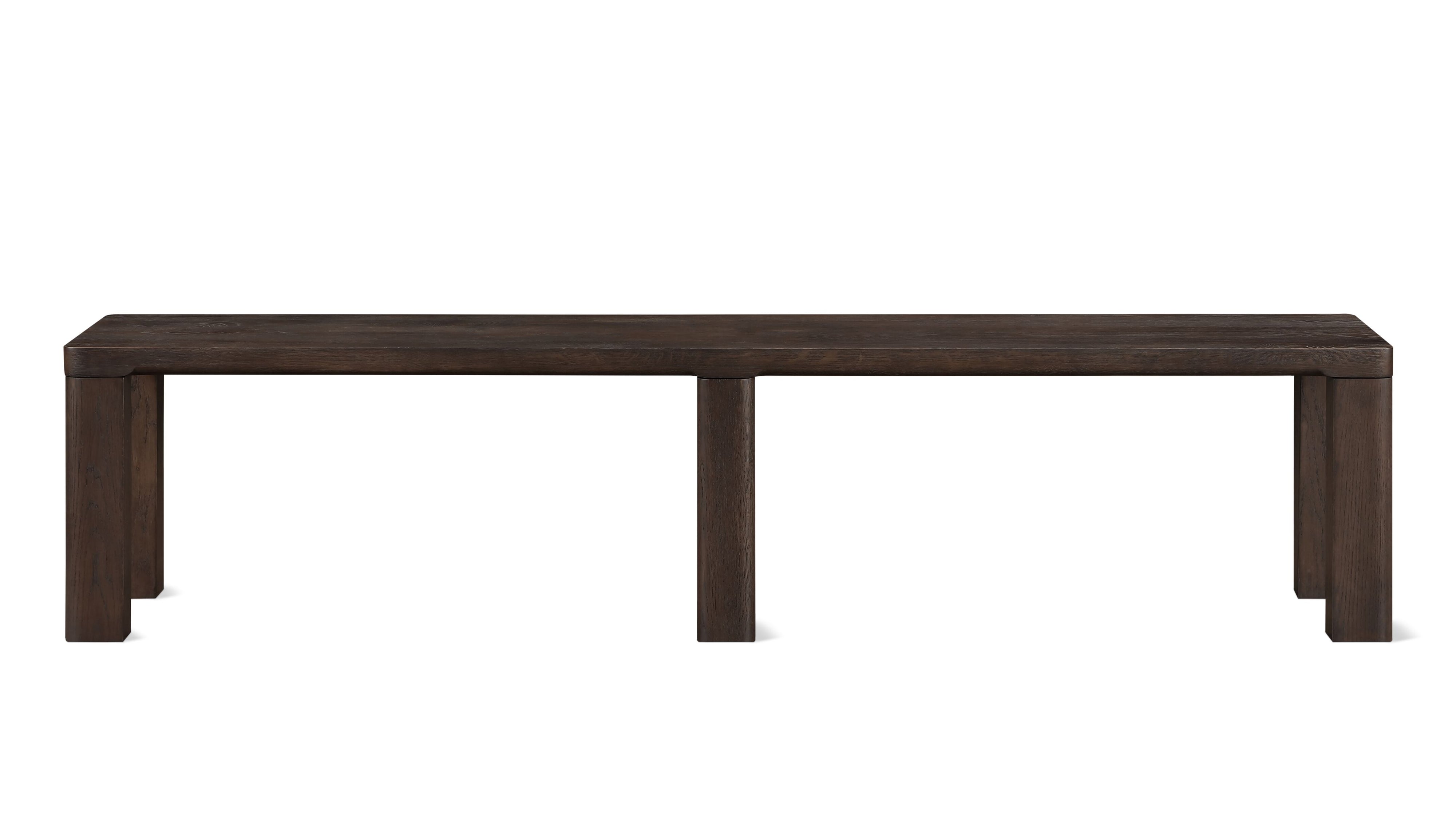 Foundry Bench, Seats 4, Dark Brown Oak