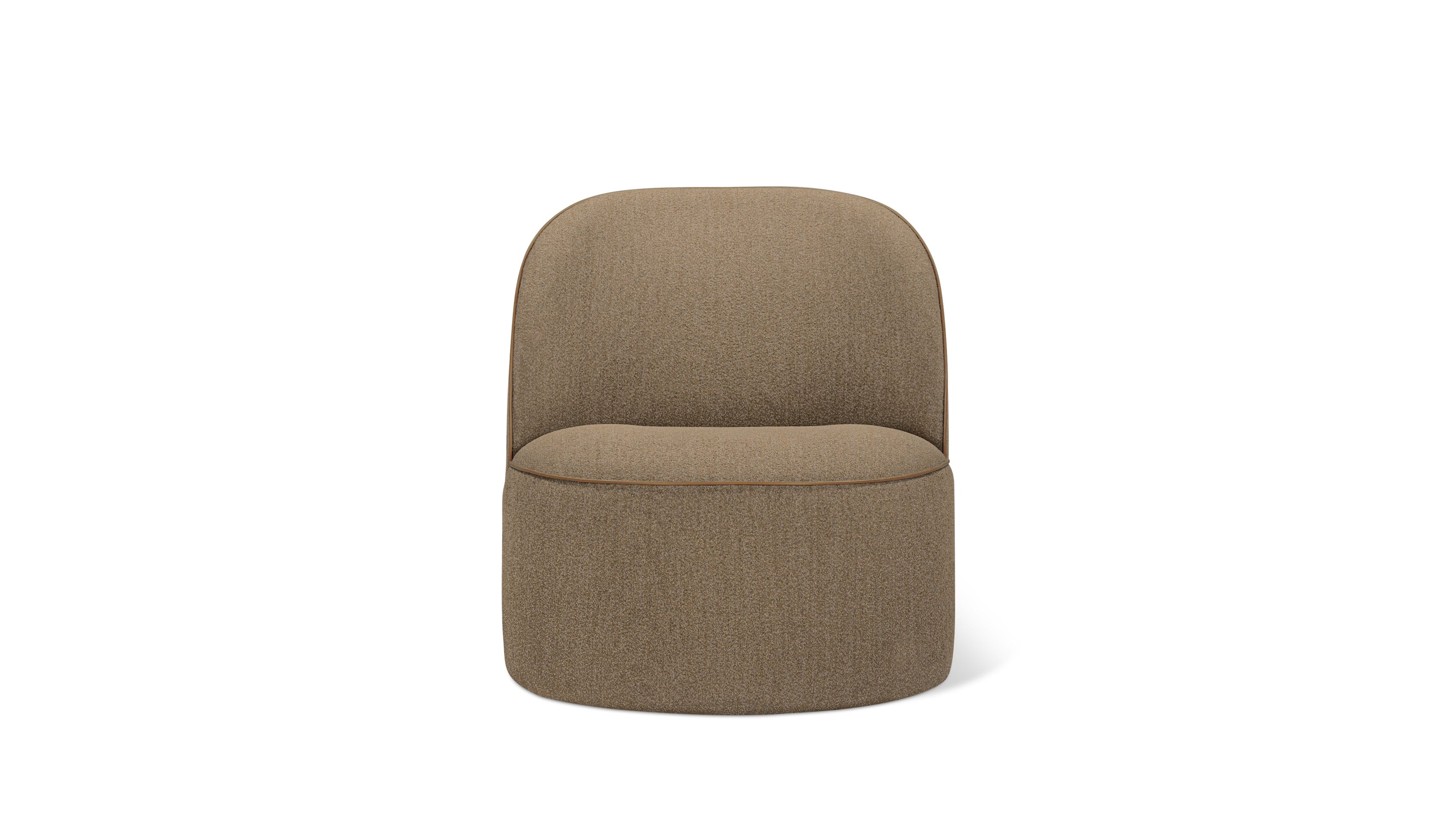 Lune Swivel Lounge Chair, Toasted Oat