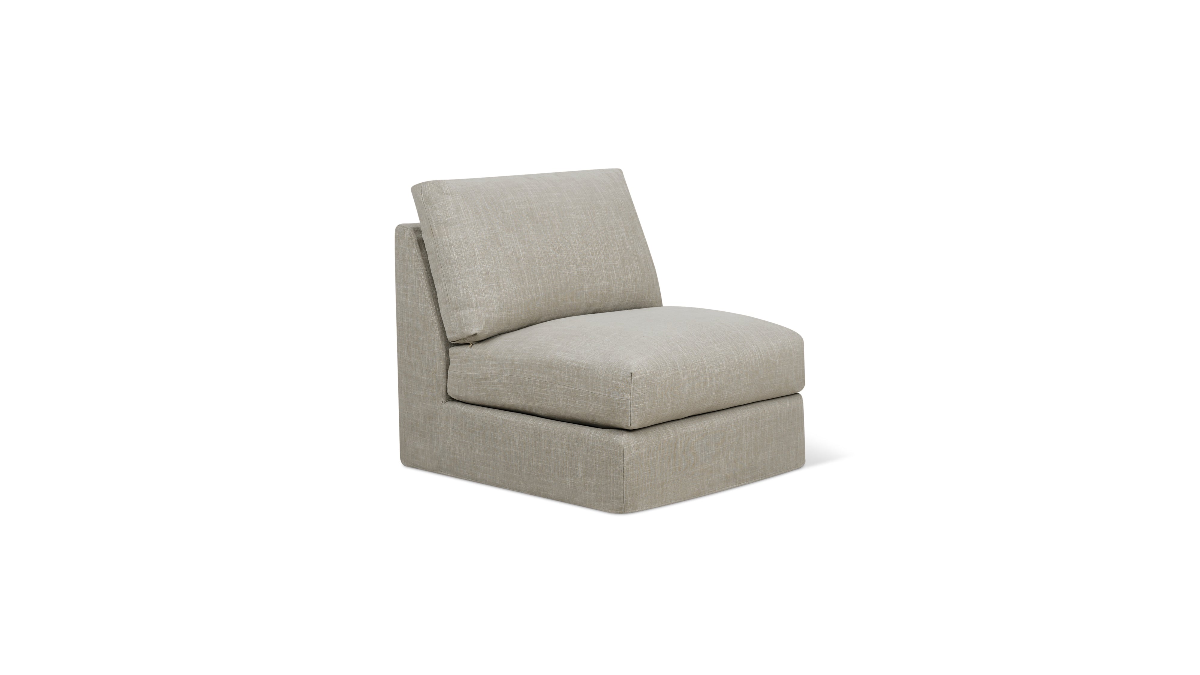 Breeze Armless Chair, Standard, Light Pebble