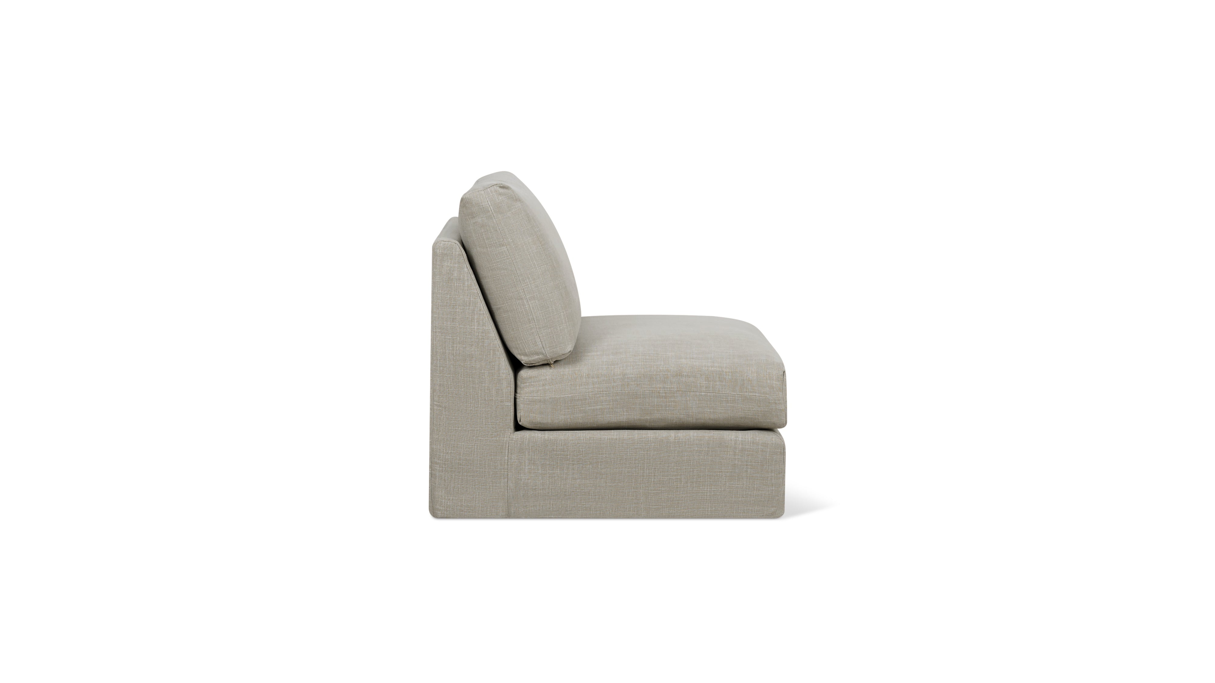 Breeze Armless Chair, Standard, Light Pebble