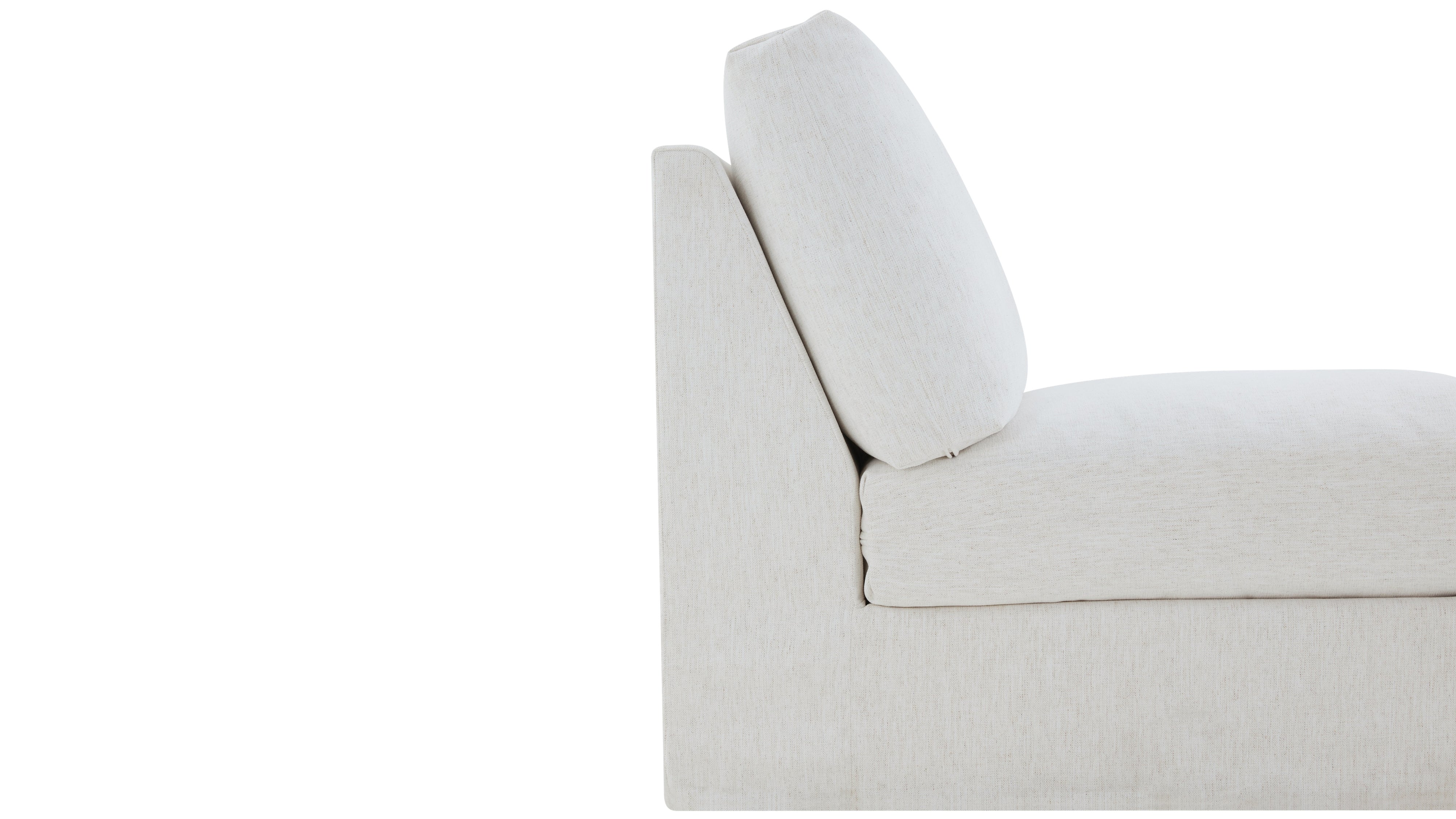 Breeze Armless Chair, Standard, Nomad Snow