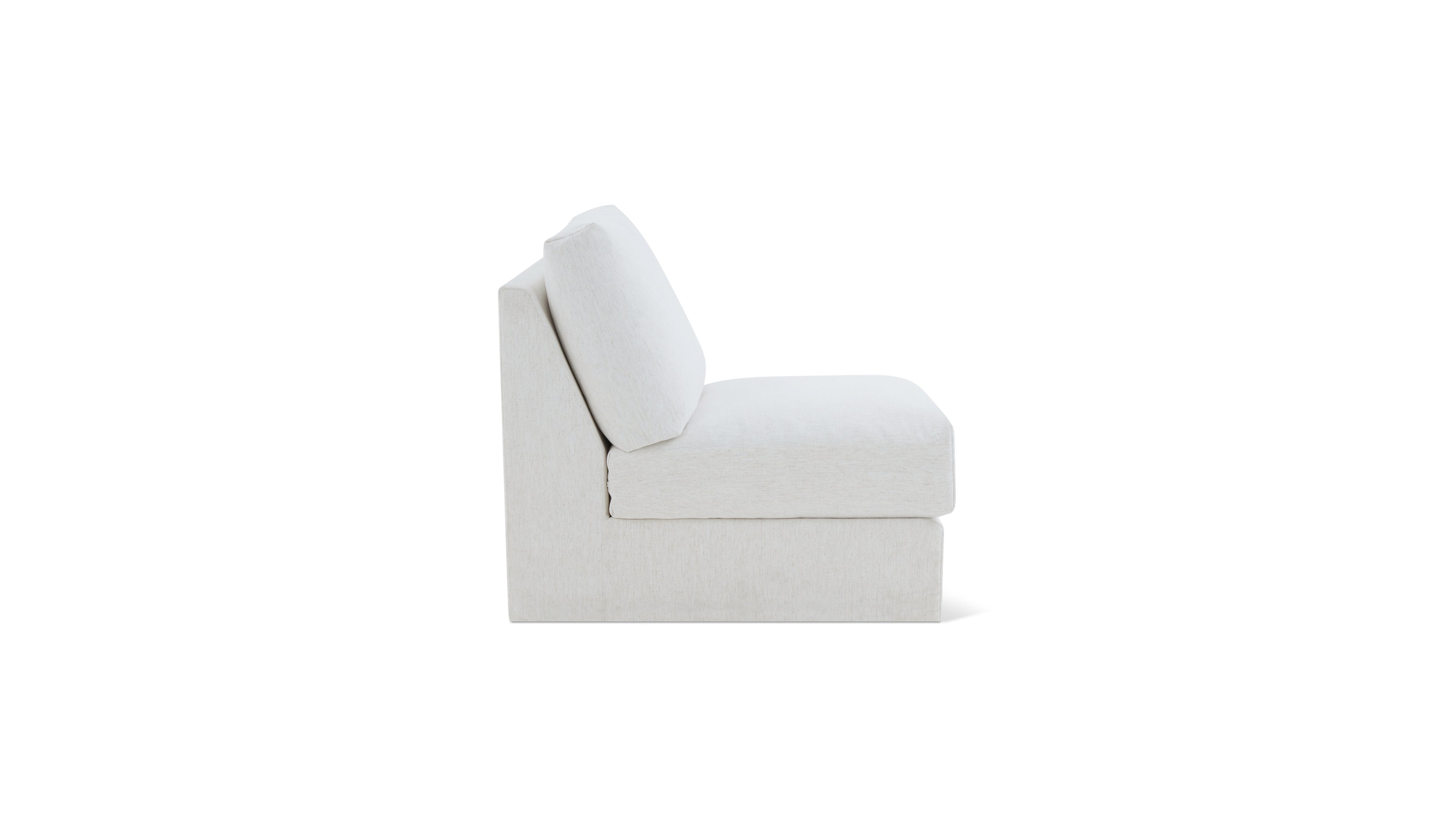 Breeze Armless Chair, Standard, Nomad Snow