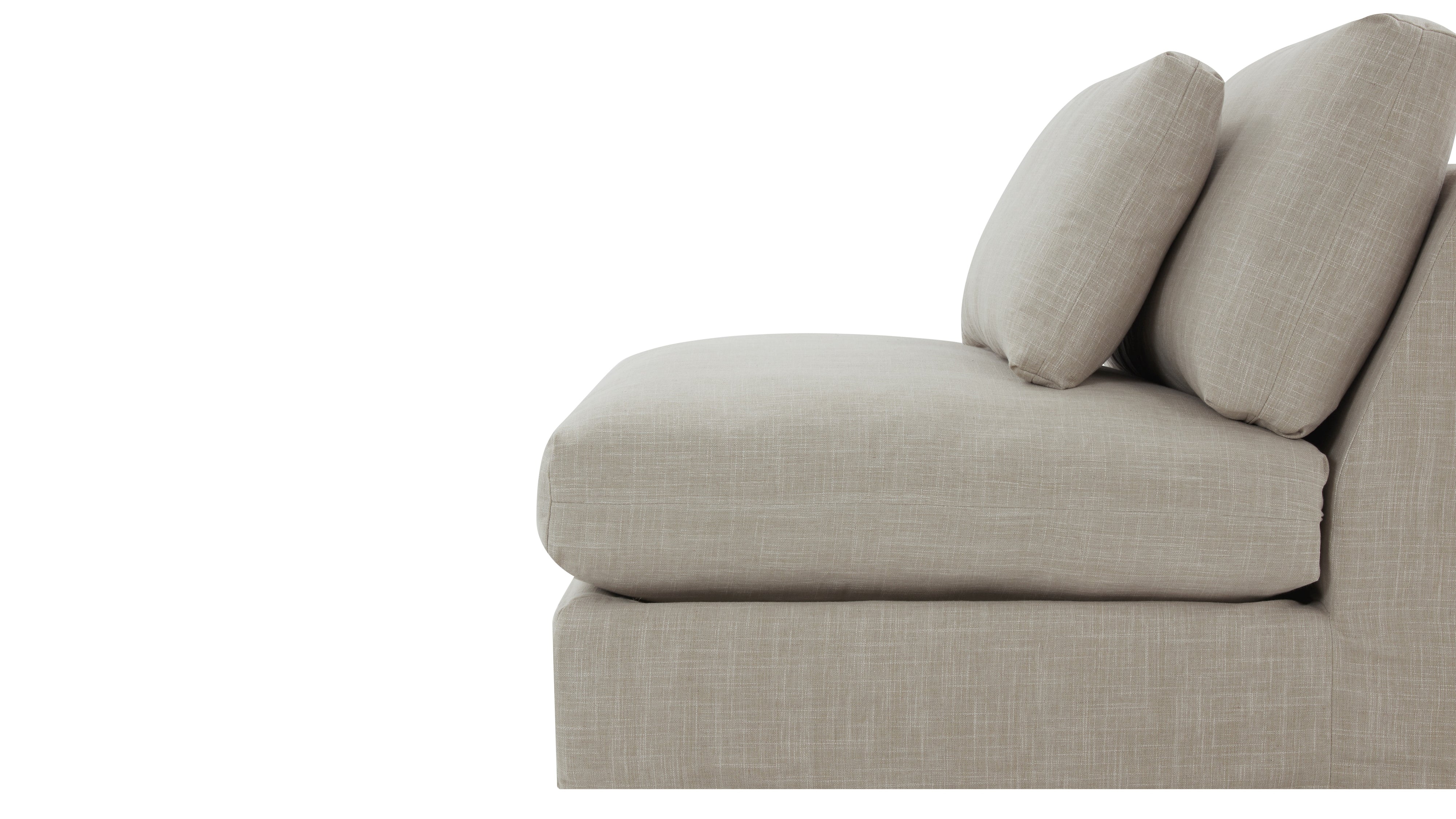 Breeze Armless Chair, Large, Light Pebble