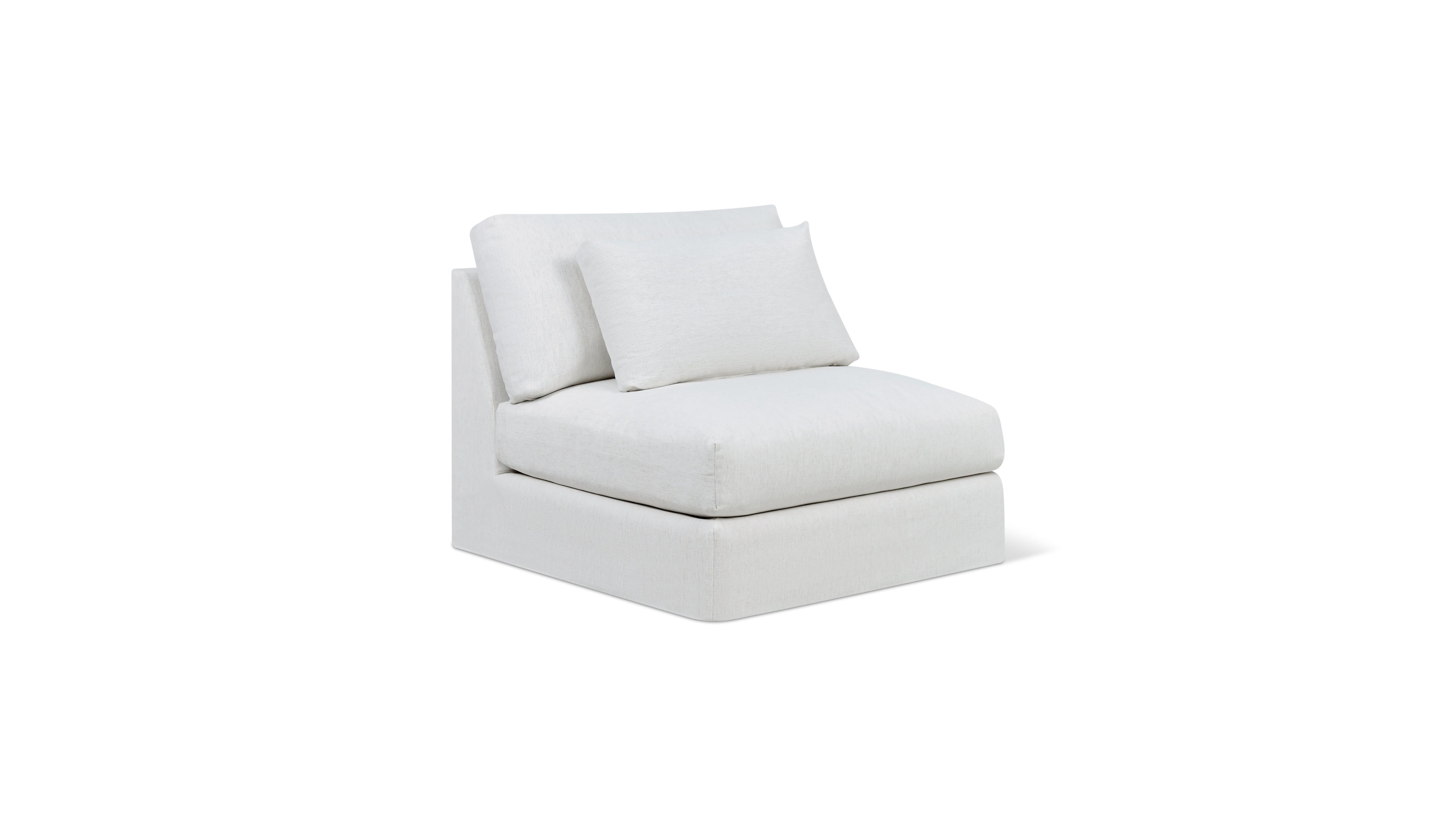 Breeze Armless Chair, Large, Nomad Snow