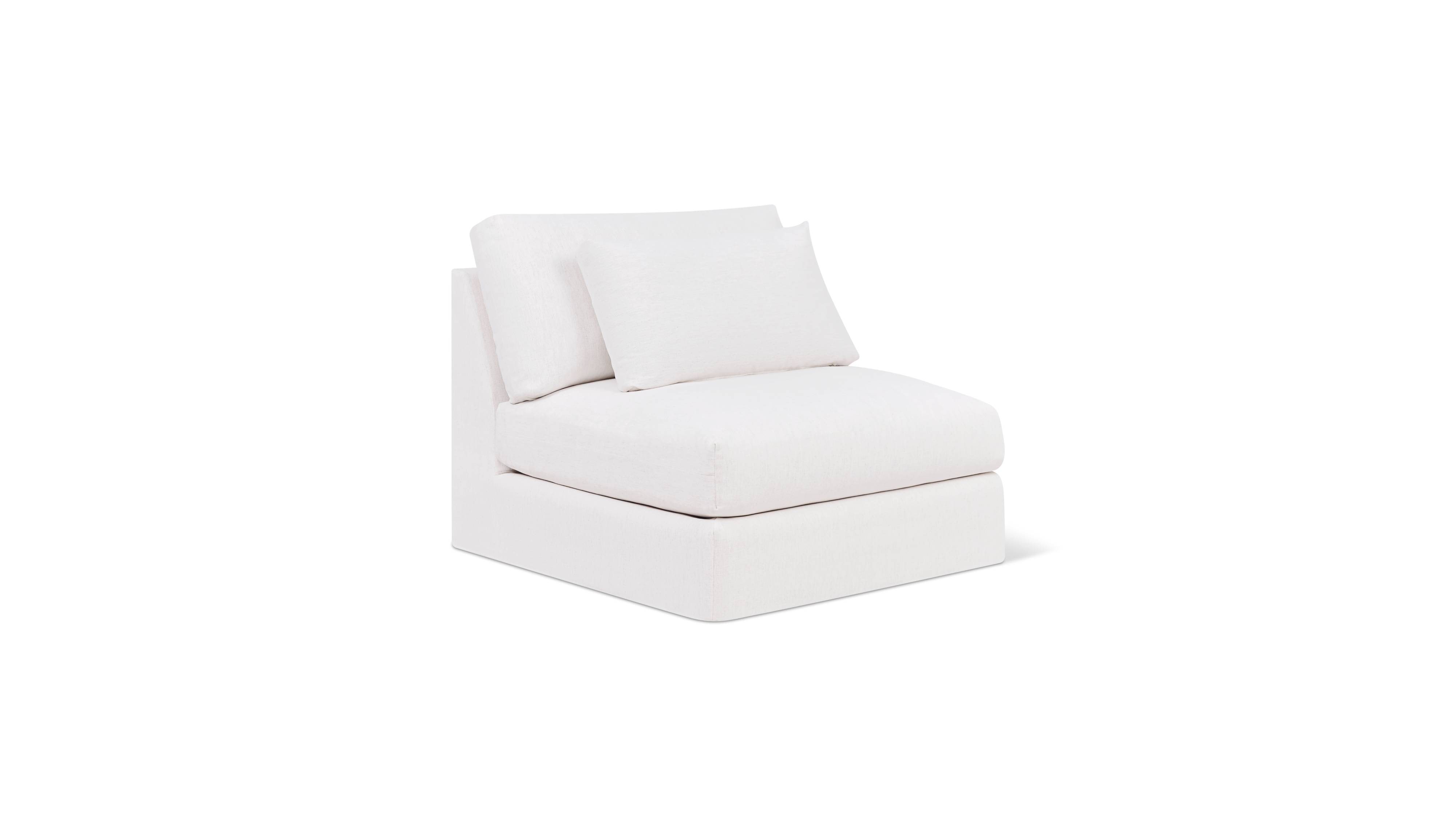 Breeze Armless Chair, Large, Nomad Snow