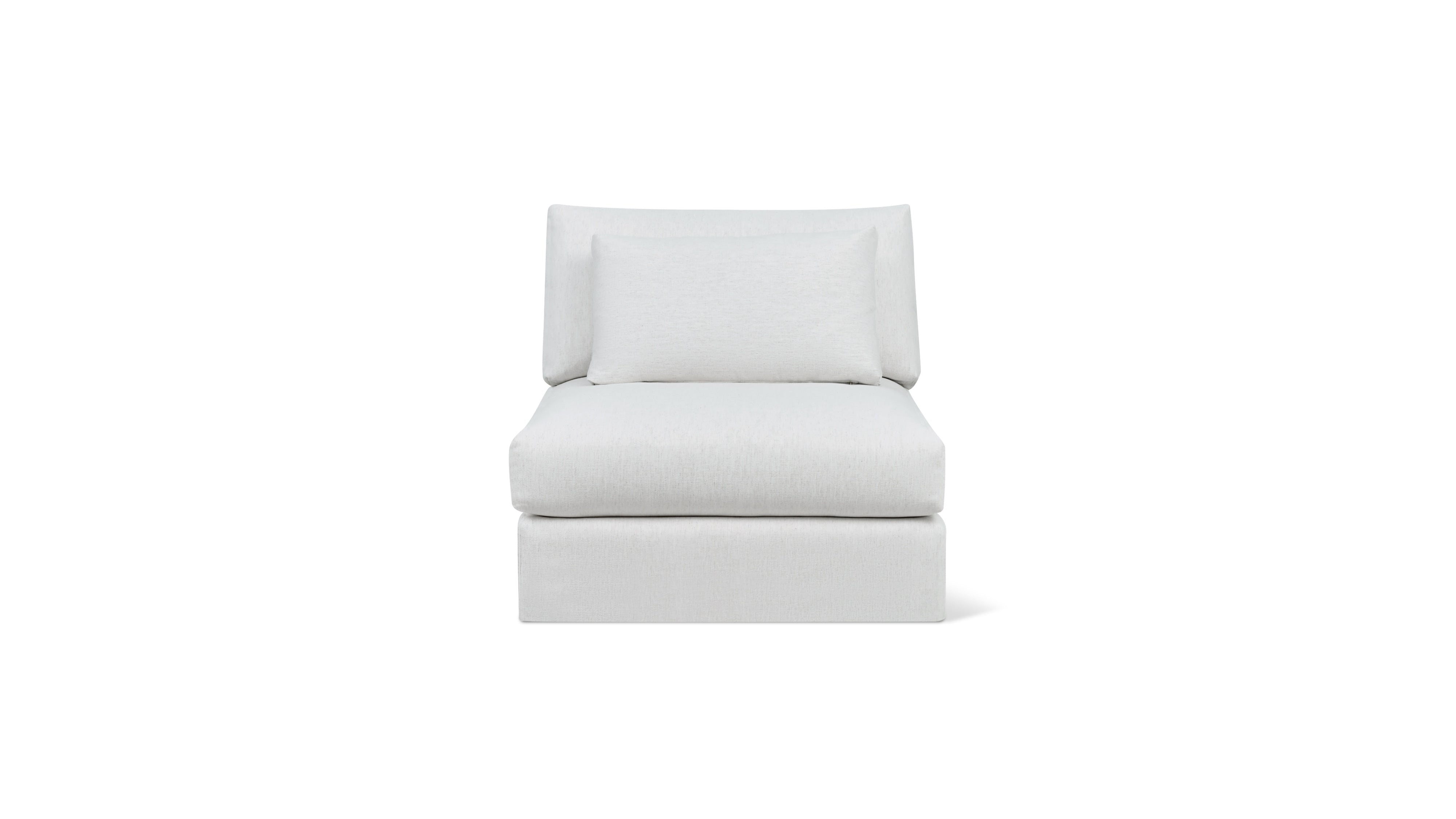 Breeze Armless Chair, Large, Nomad Snow