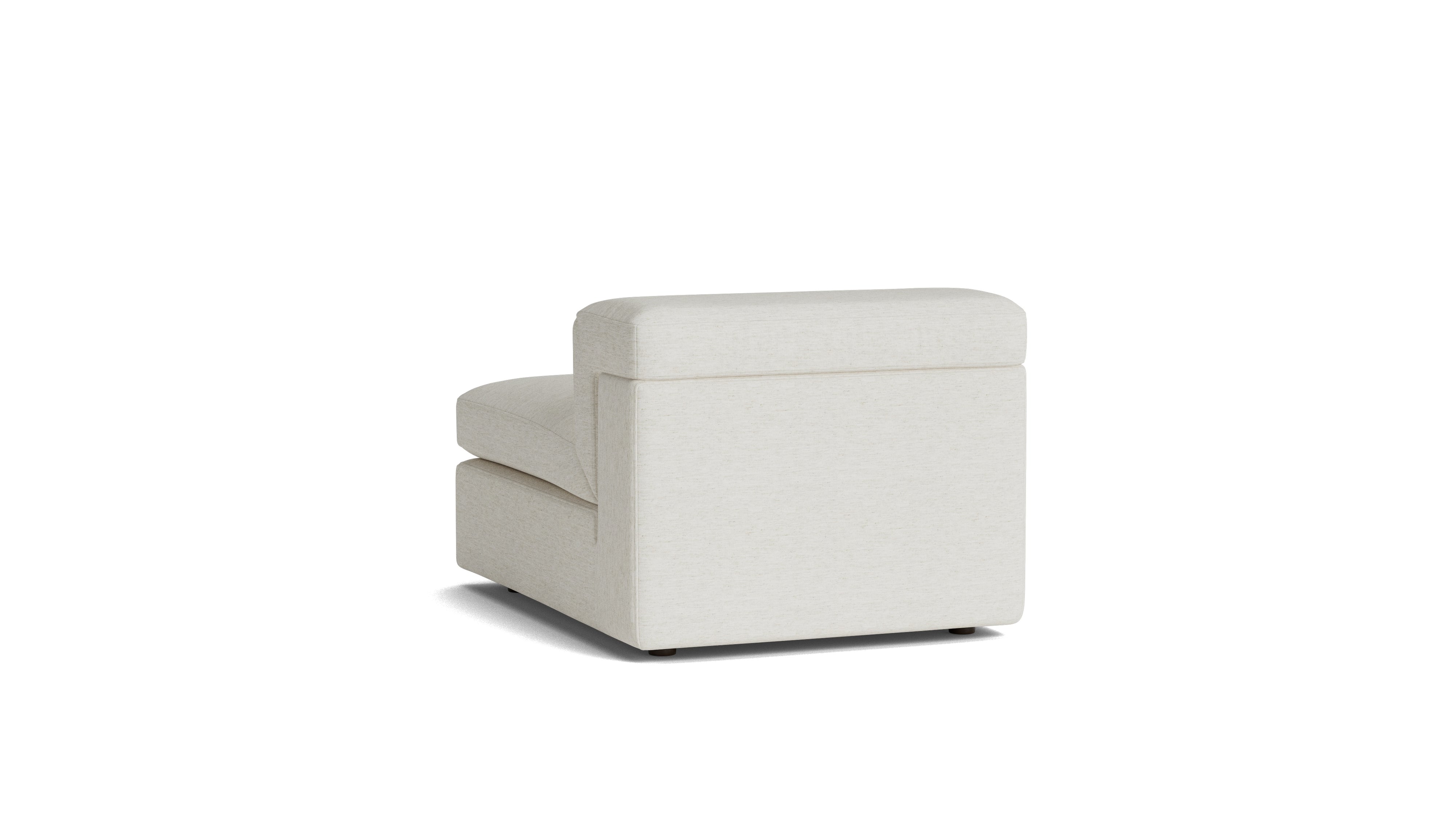 Saddle Armless Chair, Nomad Snow