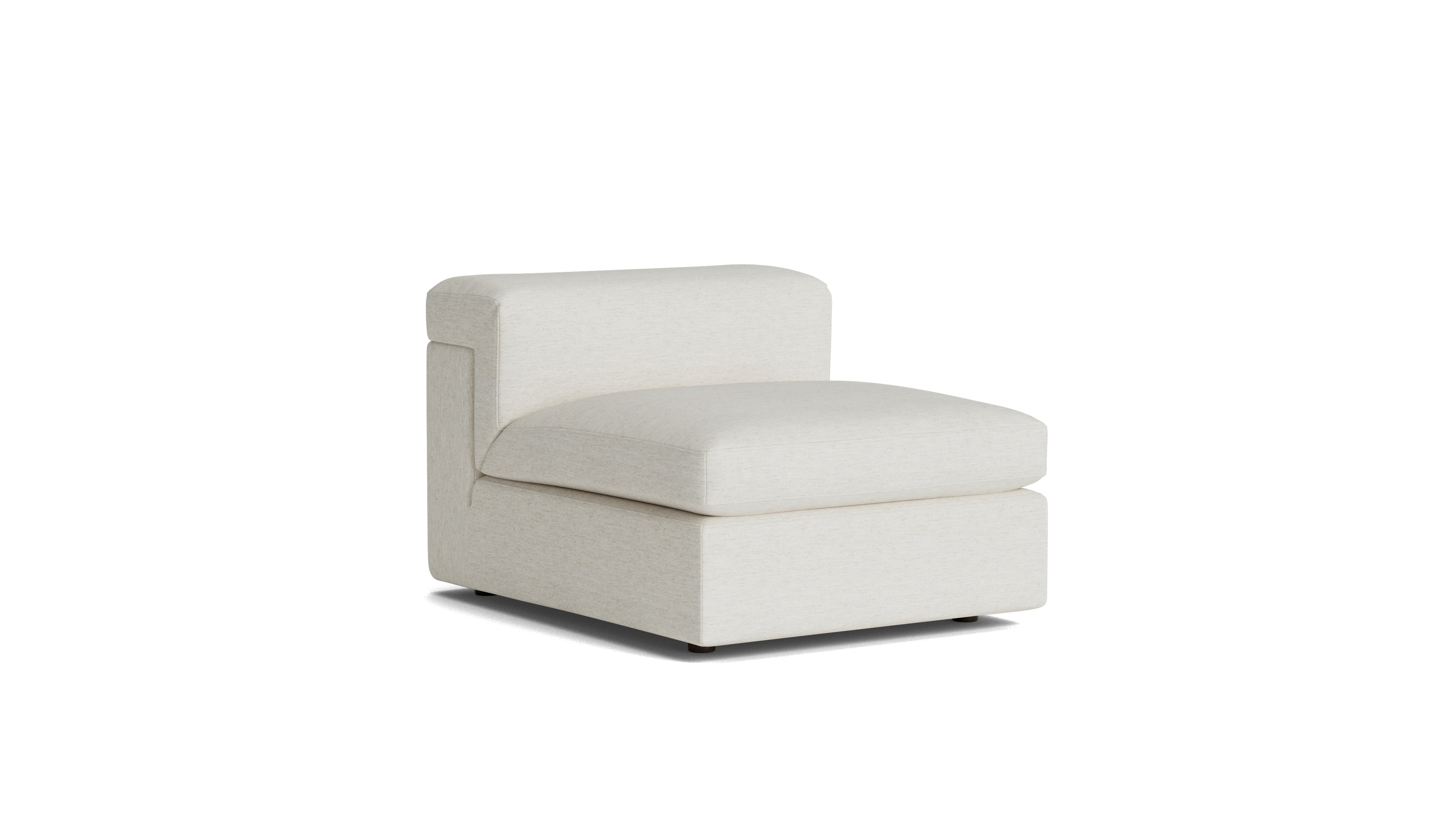 Saddle Armless Chair, Nomad Snow