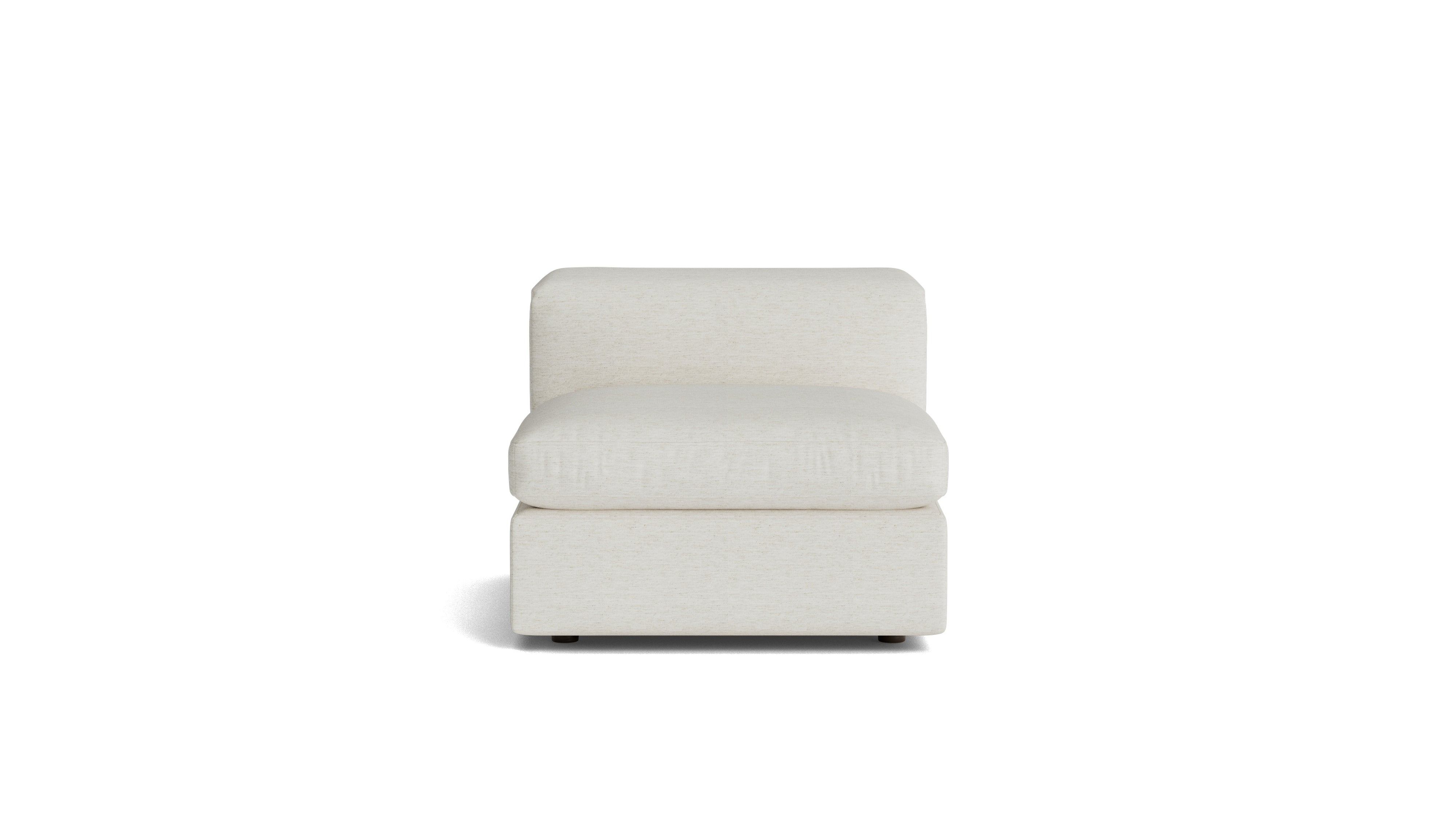 Saddle Armless Chair, Nomad Snow