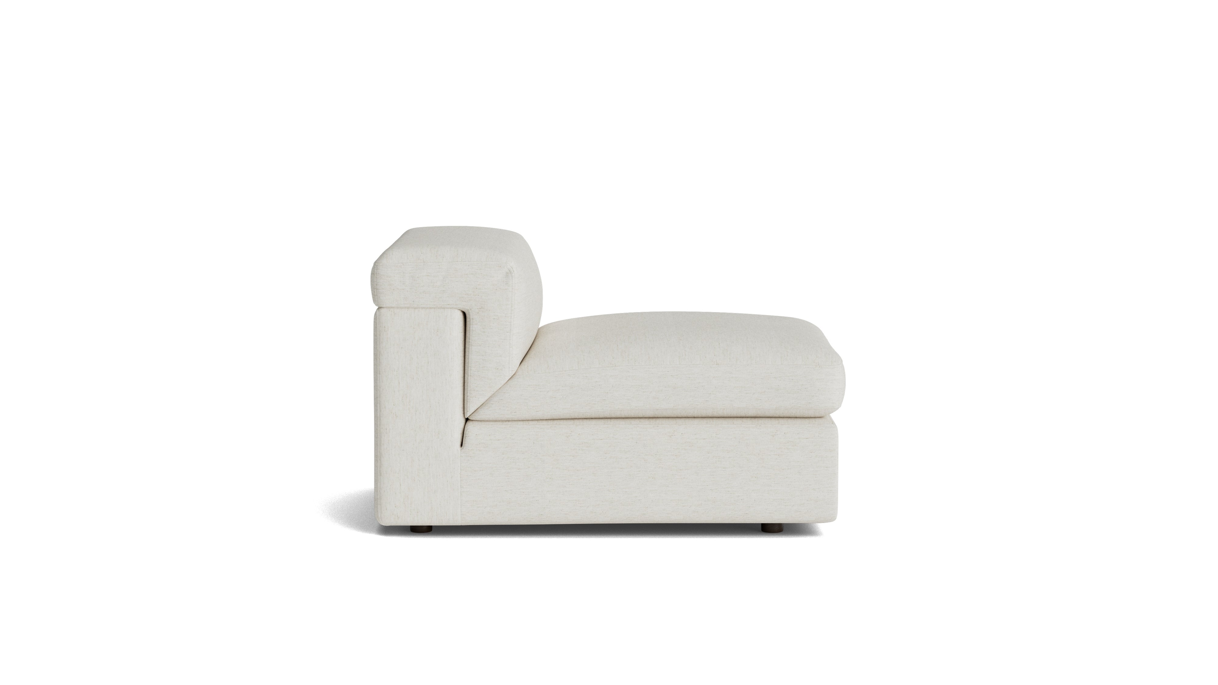 Saddle Armless Chair, Nomad Snow
