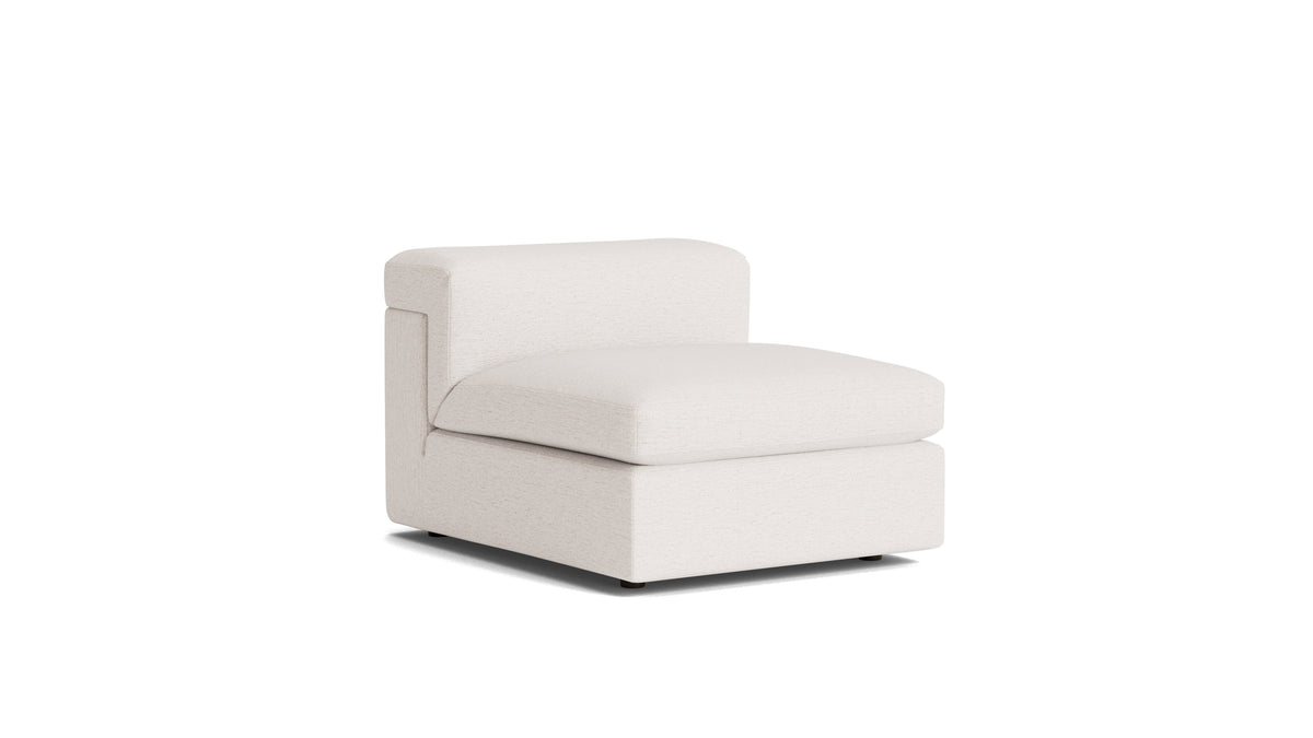Saddle Armless Chair, Nomad Snow