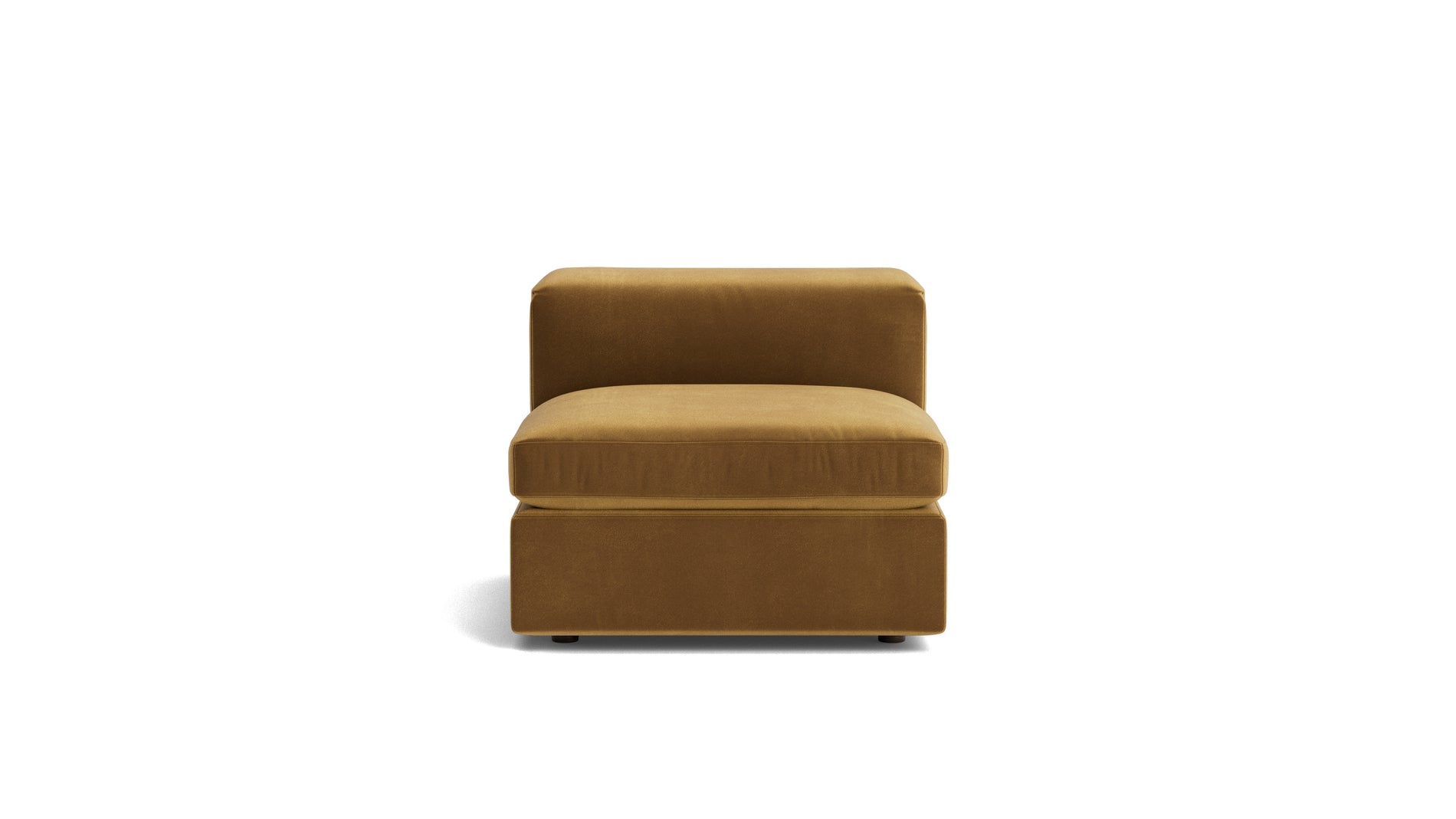 Saddle Armless Chair, Gold_image