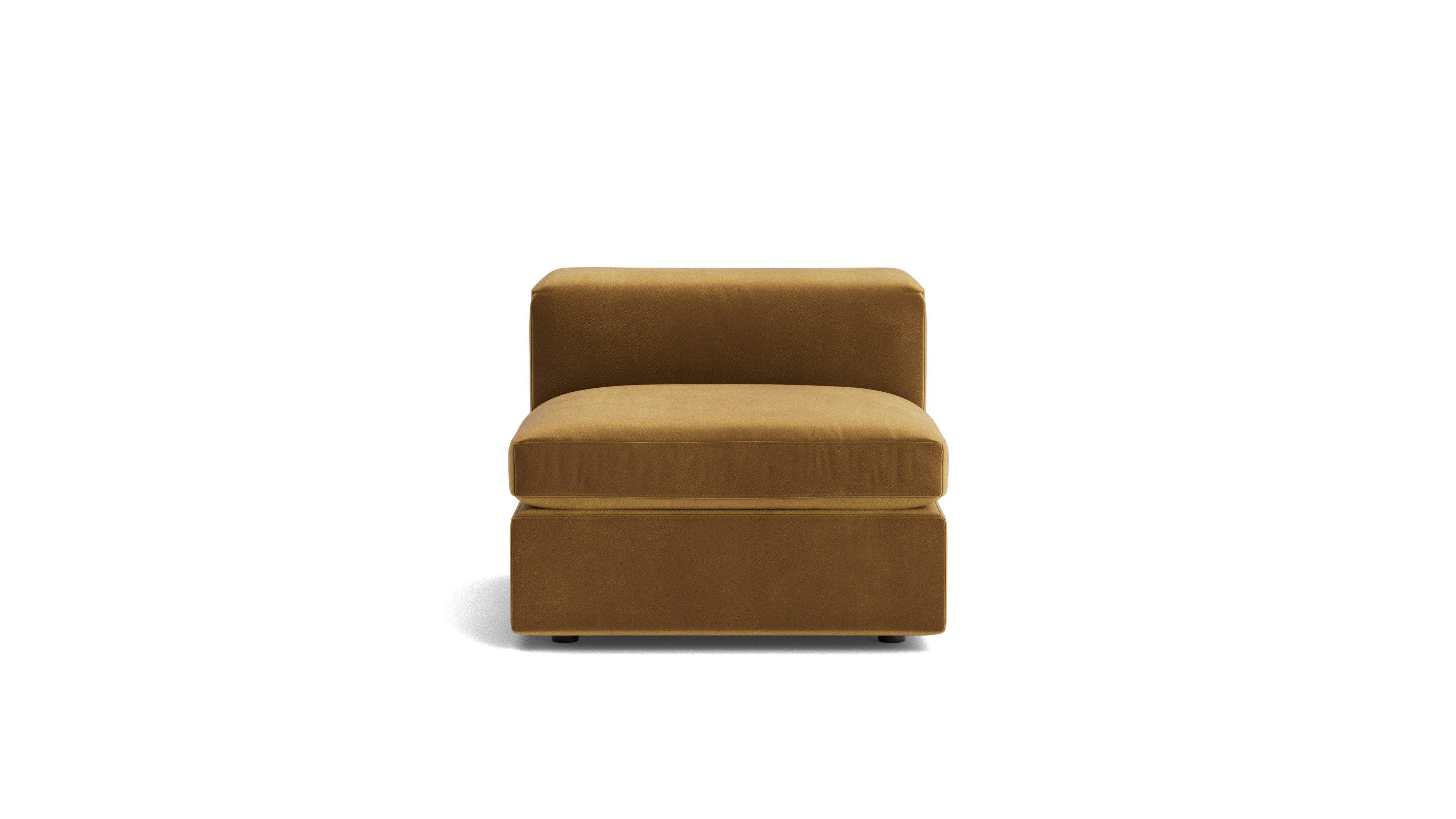 Saddle Armless Chair, Gold