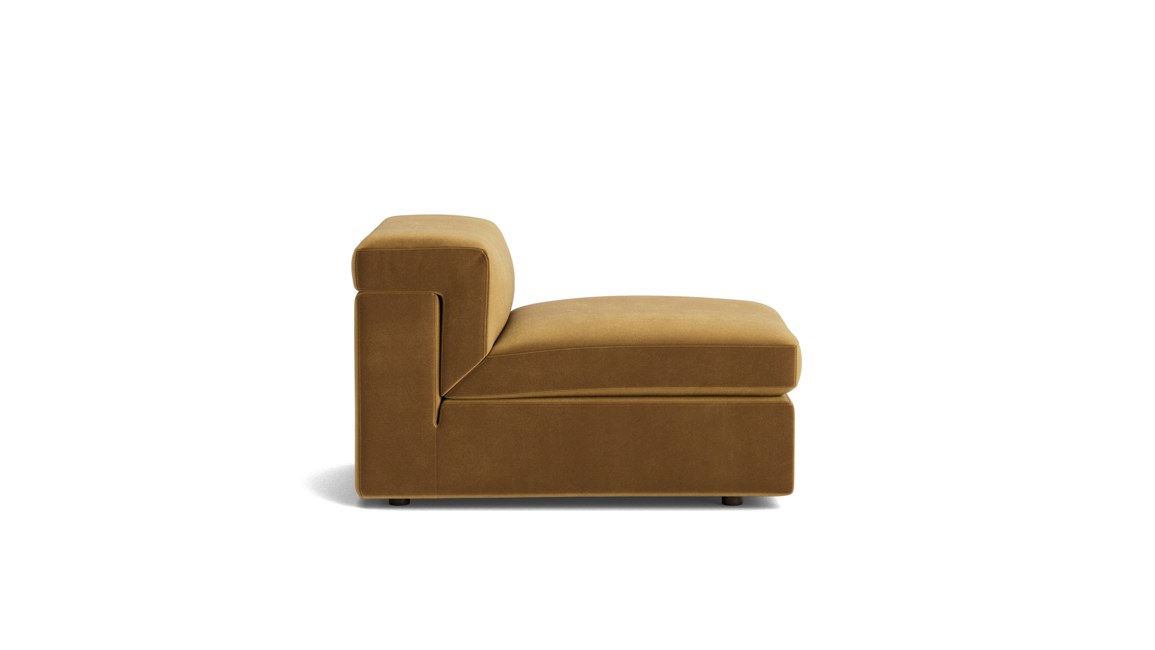 Saddle Armless Chair, Gold