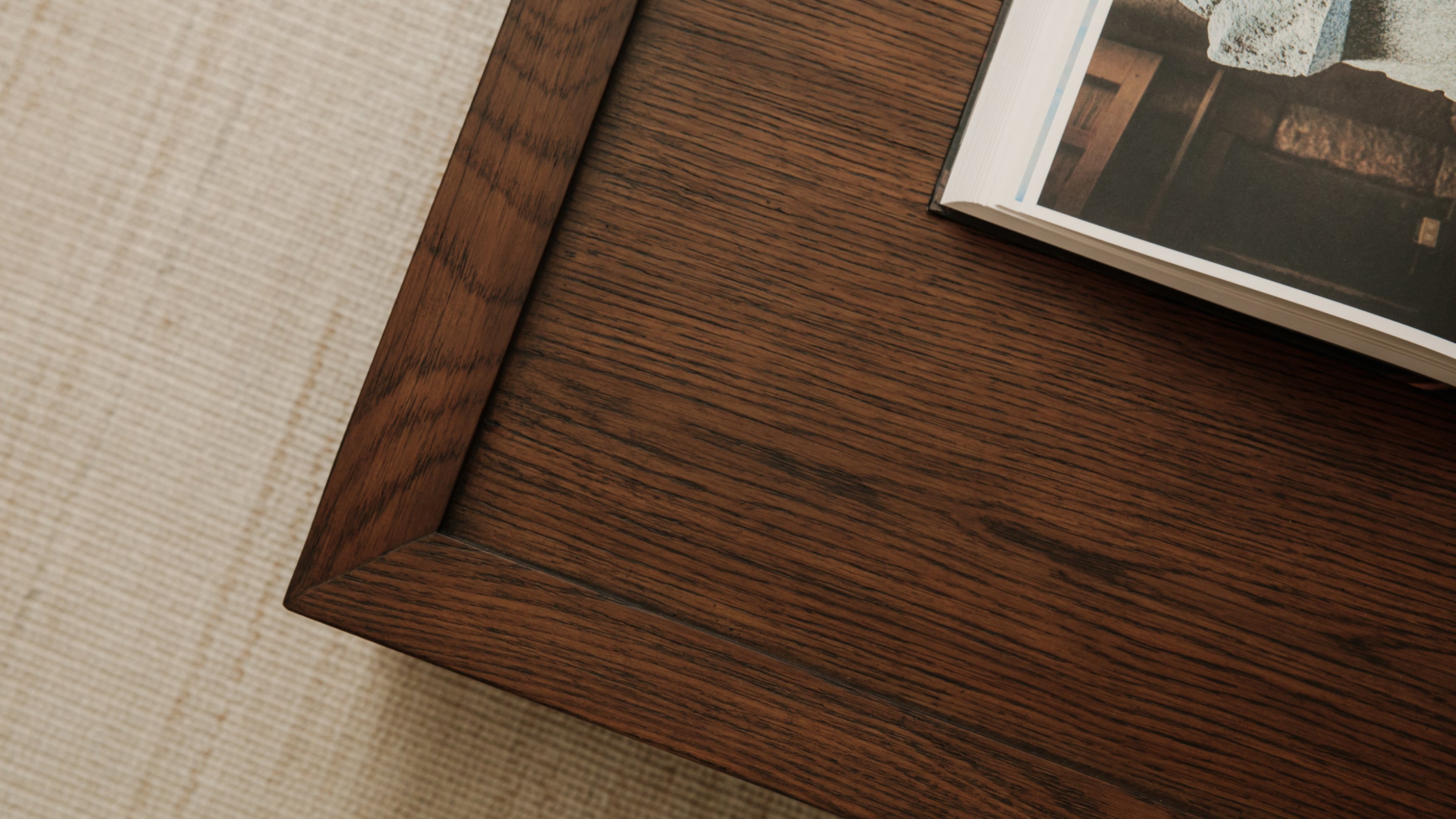 Beam Console, Dark Brown Oak