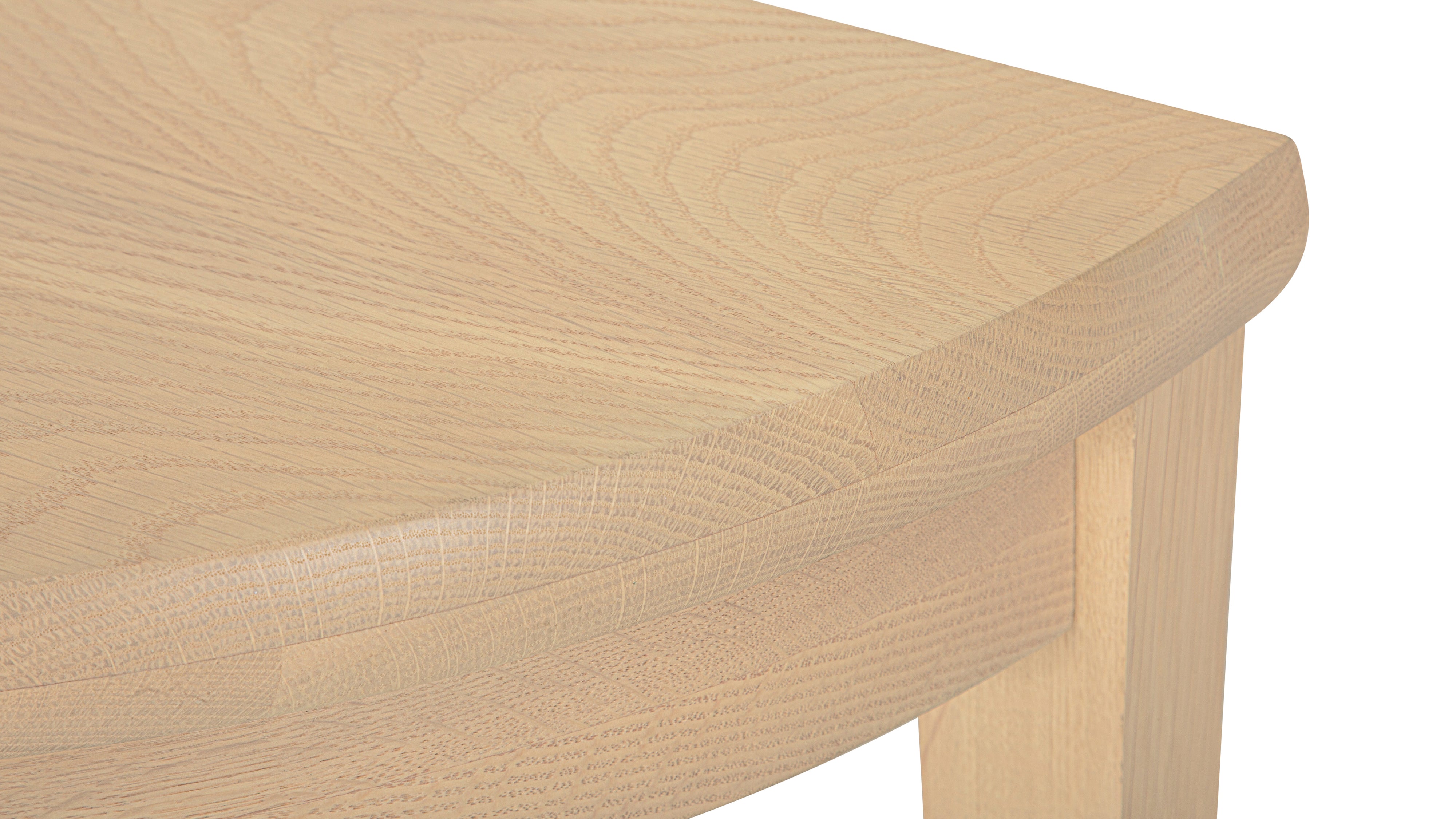 Perch Demilune Console, Pale Oak