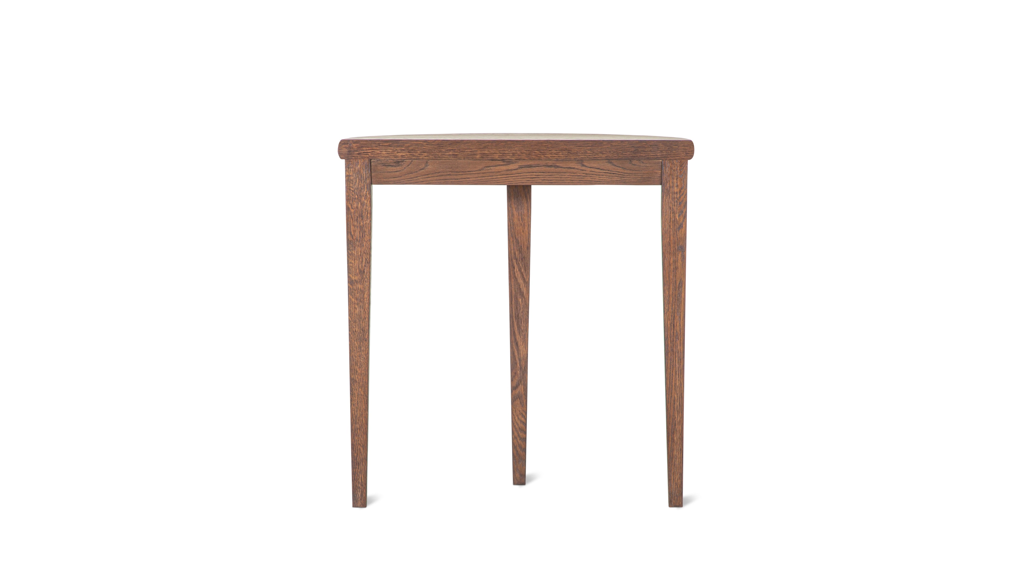 Perch Demilune Console, Dark Oak