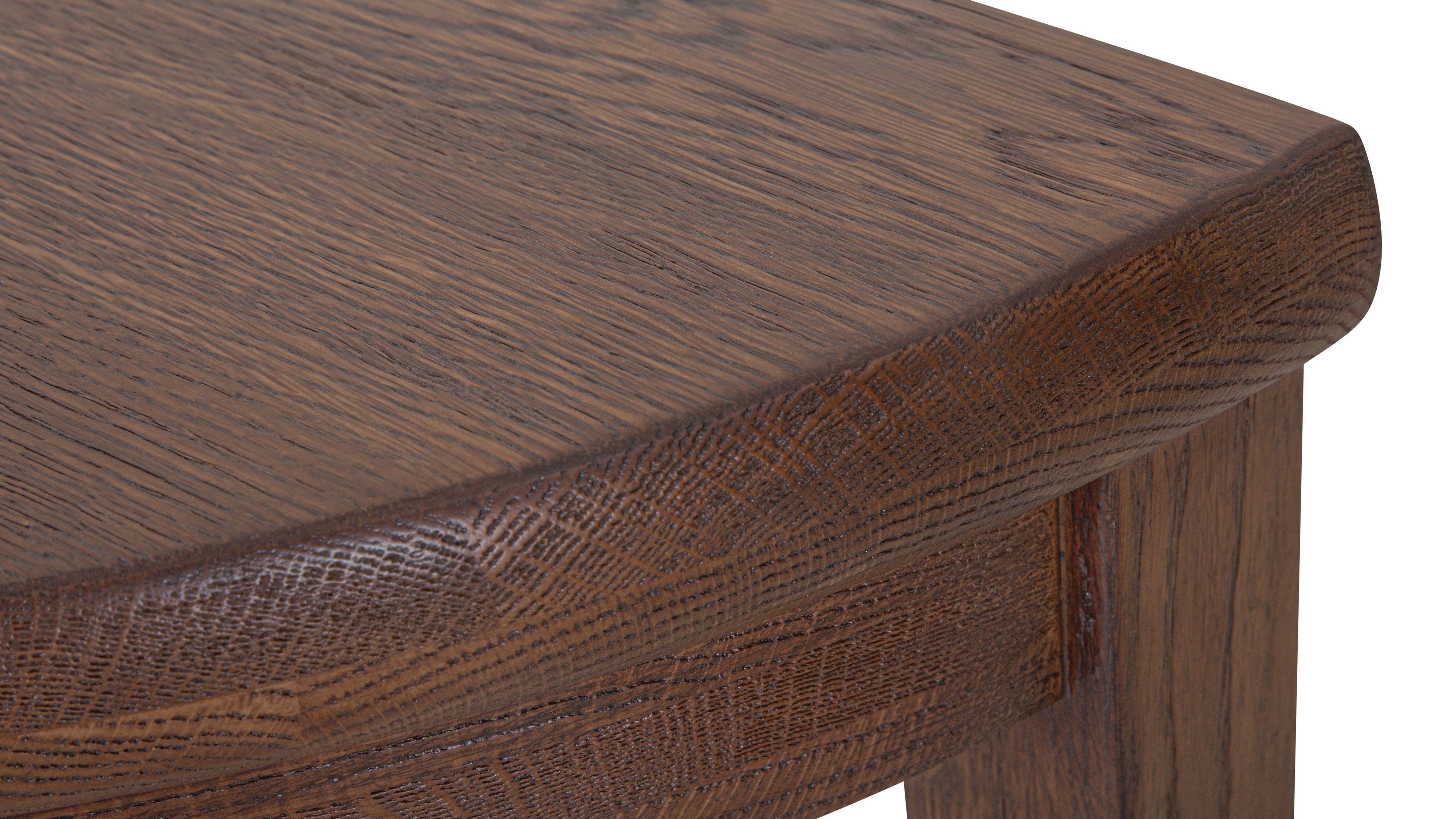 Perch Demilune Console, Dark Oak