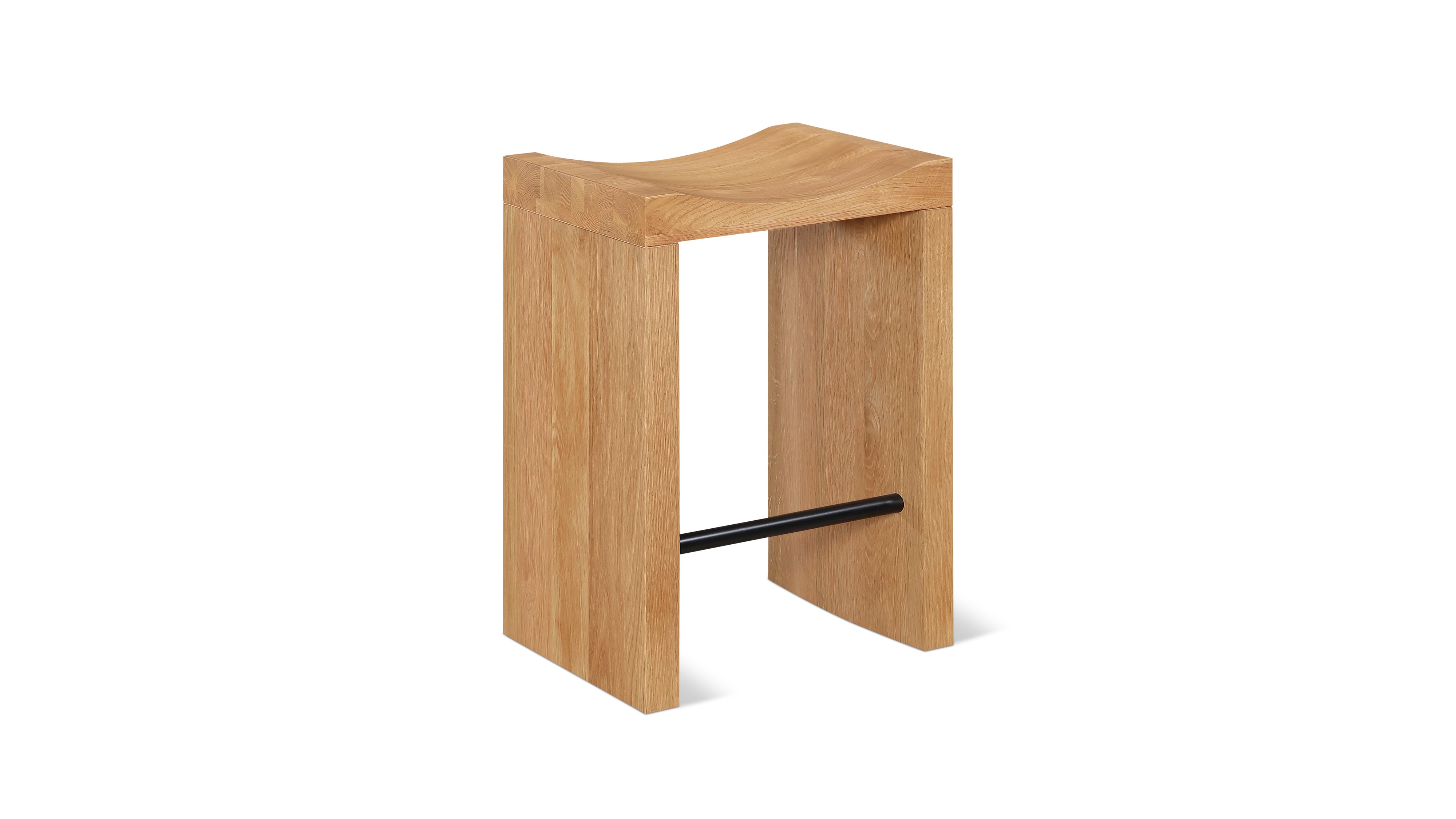 Hollow Counter Stool, Natural Oak