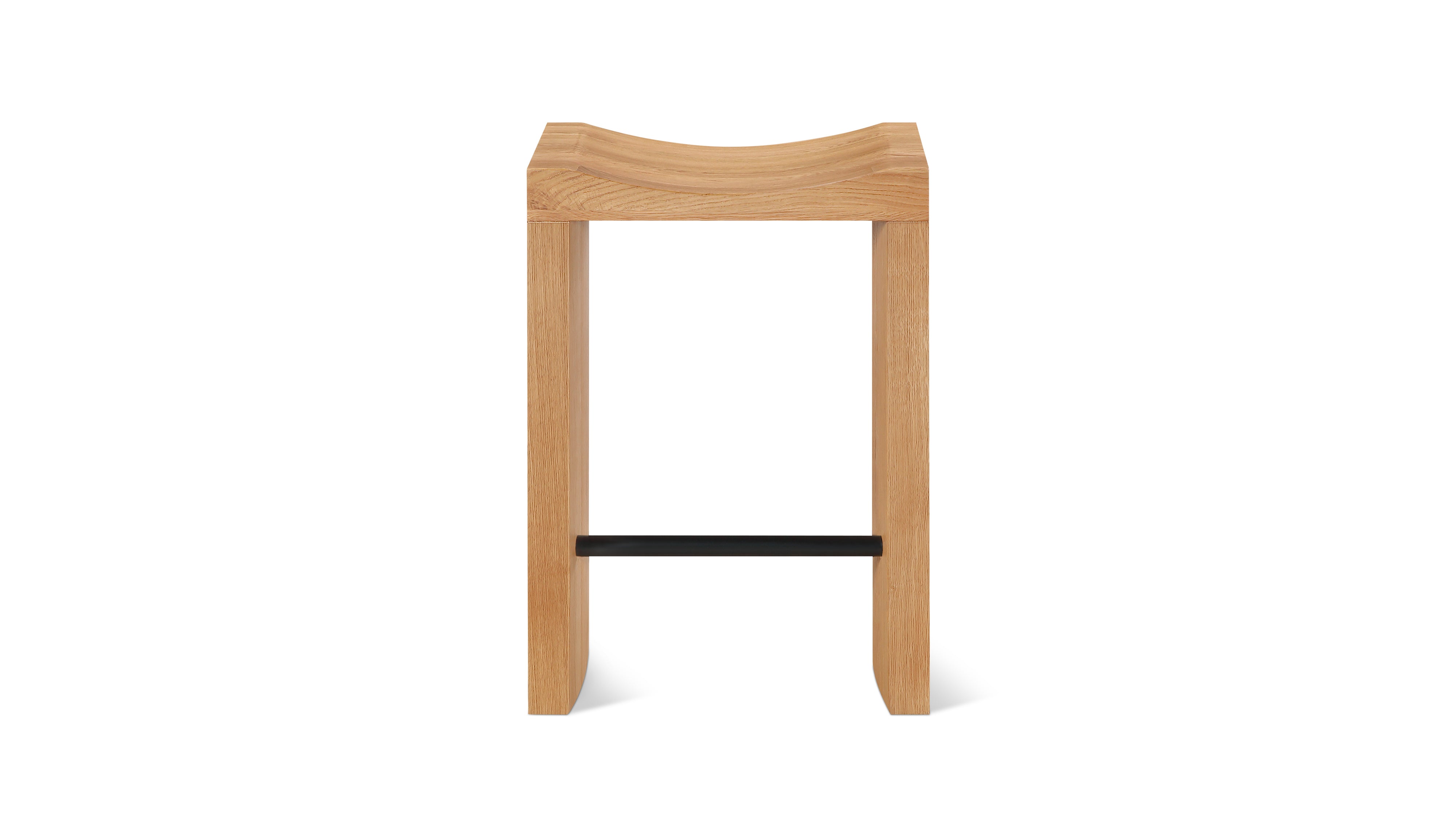 Hollow Counter Stool, Natural Oak