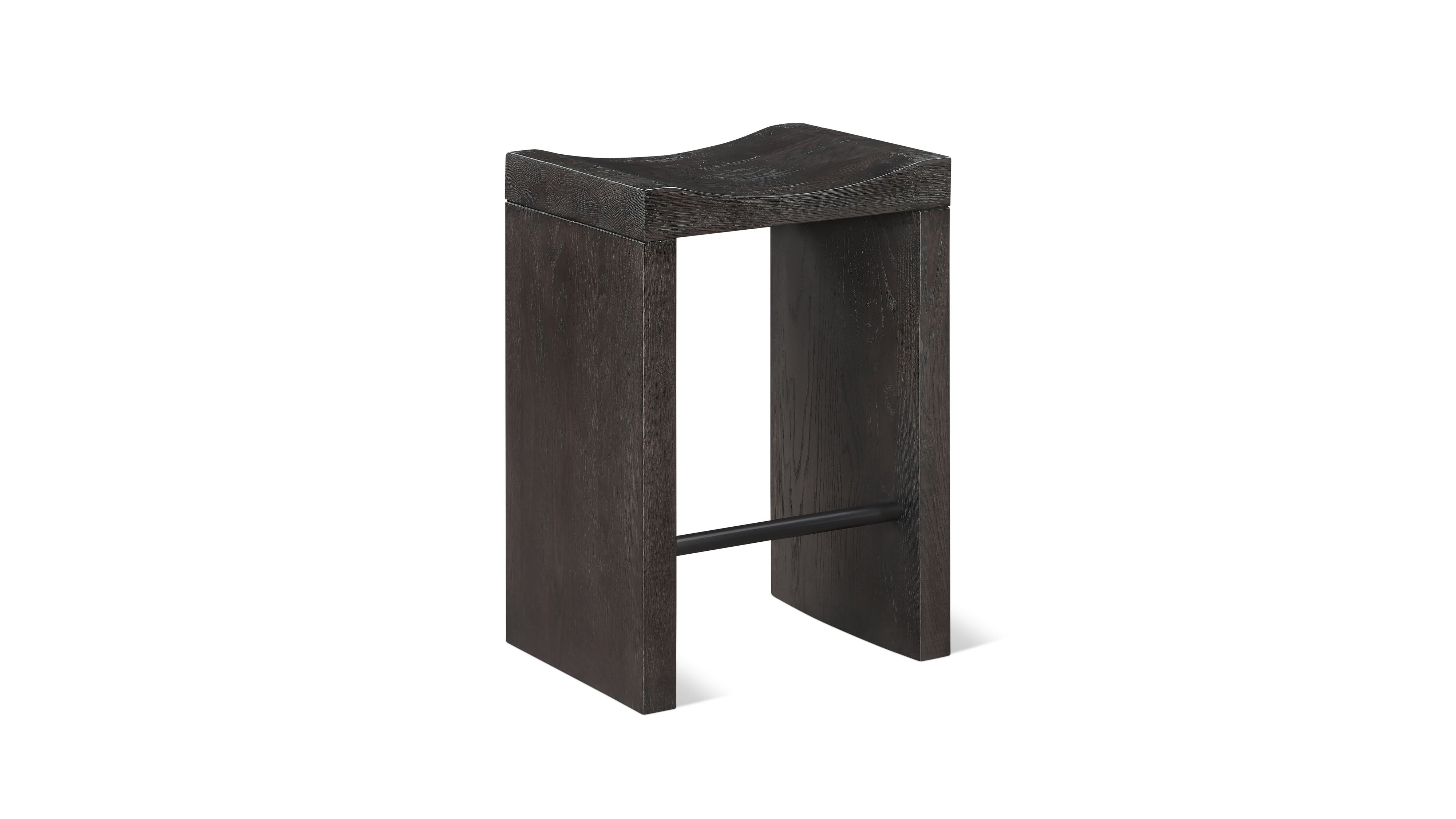Hollow Counter Stool, Dark Brown Oak