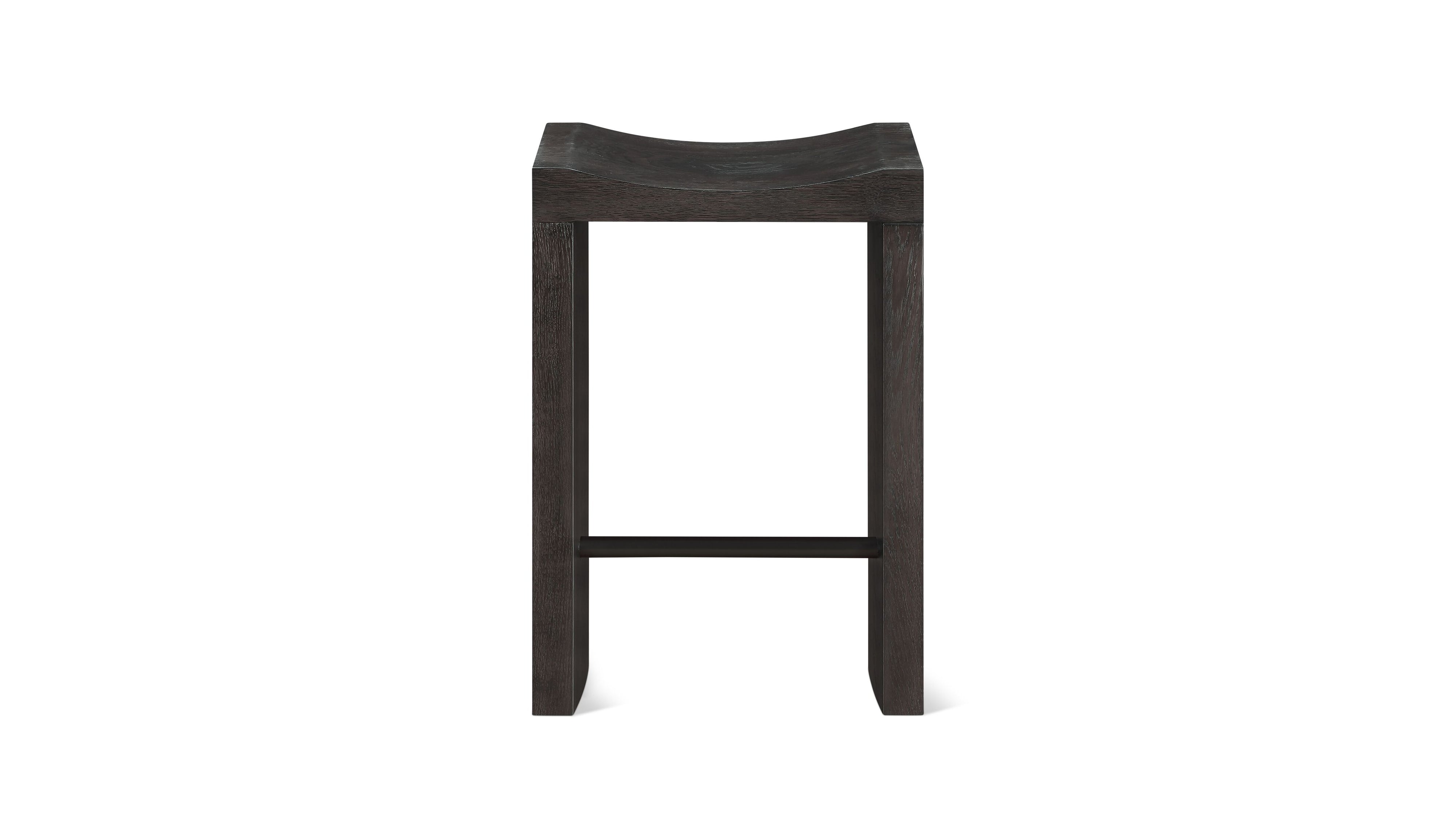Hollow Counter Stool, Dark Brown Oak