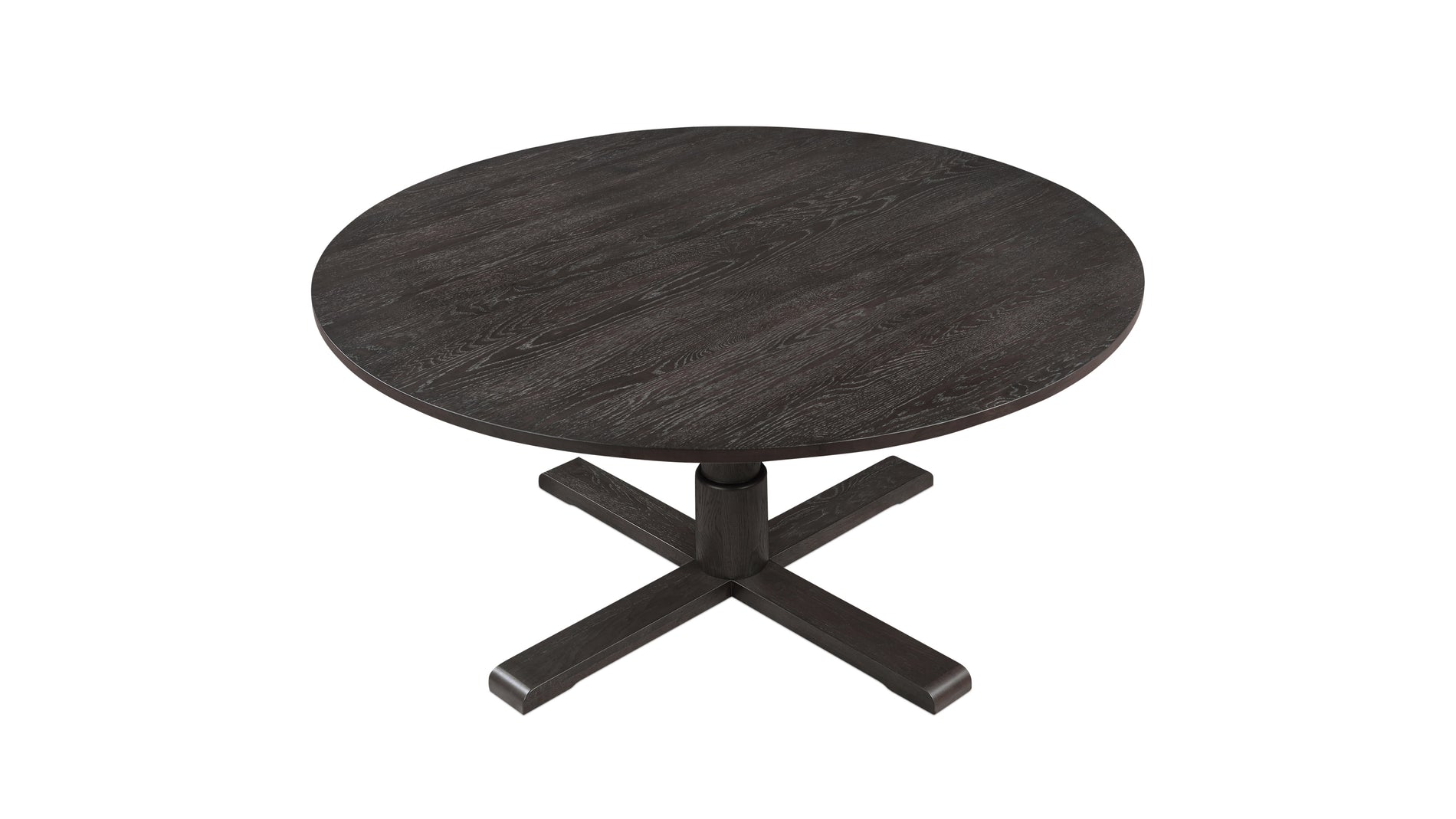 Mill Round Dining Table, Seats 6-7 People, Dark Brown Oak_image