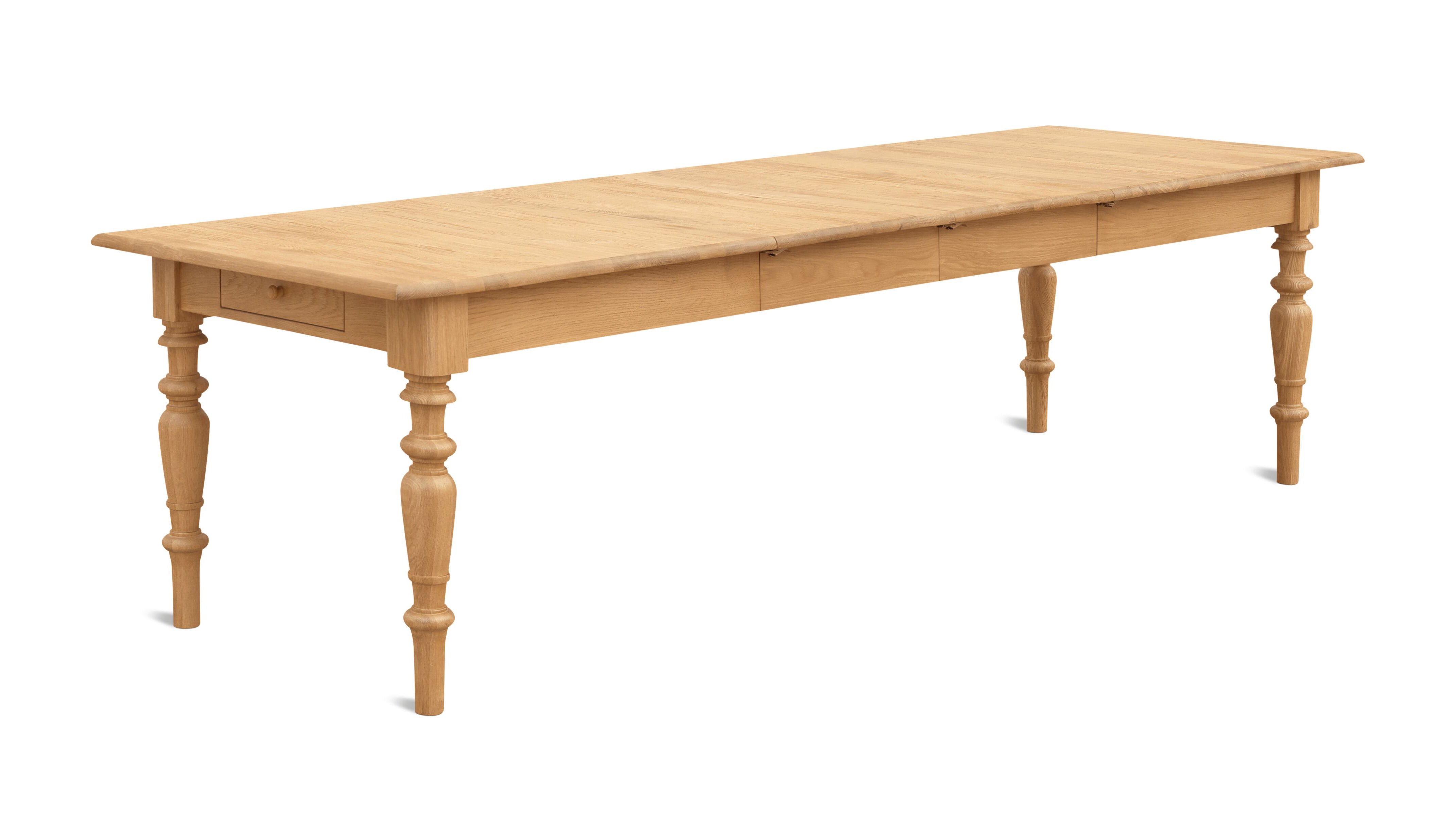 Spindle Dining Table, Seats 4-6 People, Warm Oak